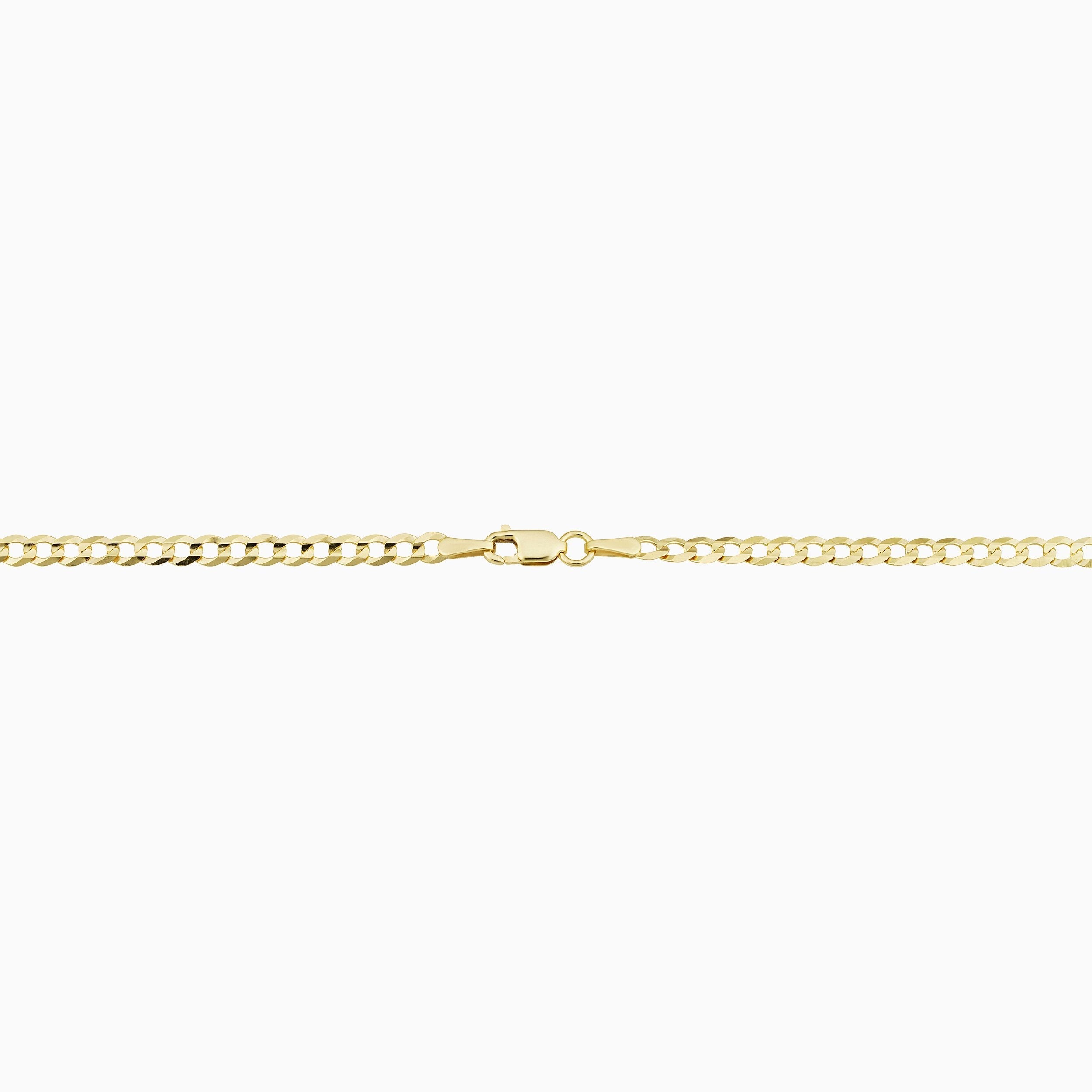 10K Gold Carmine Curb Chain