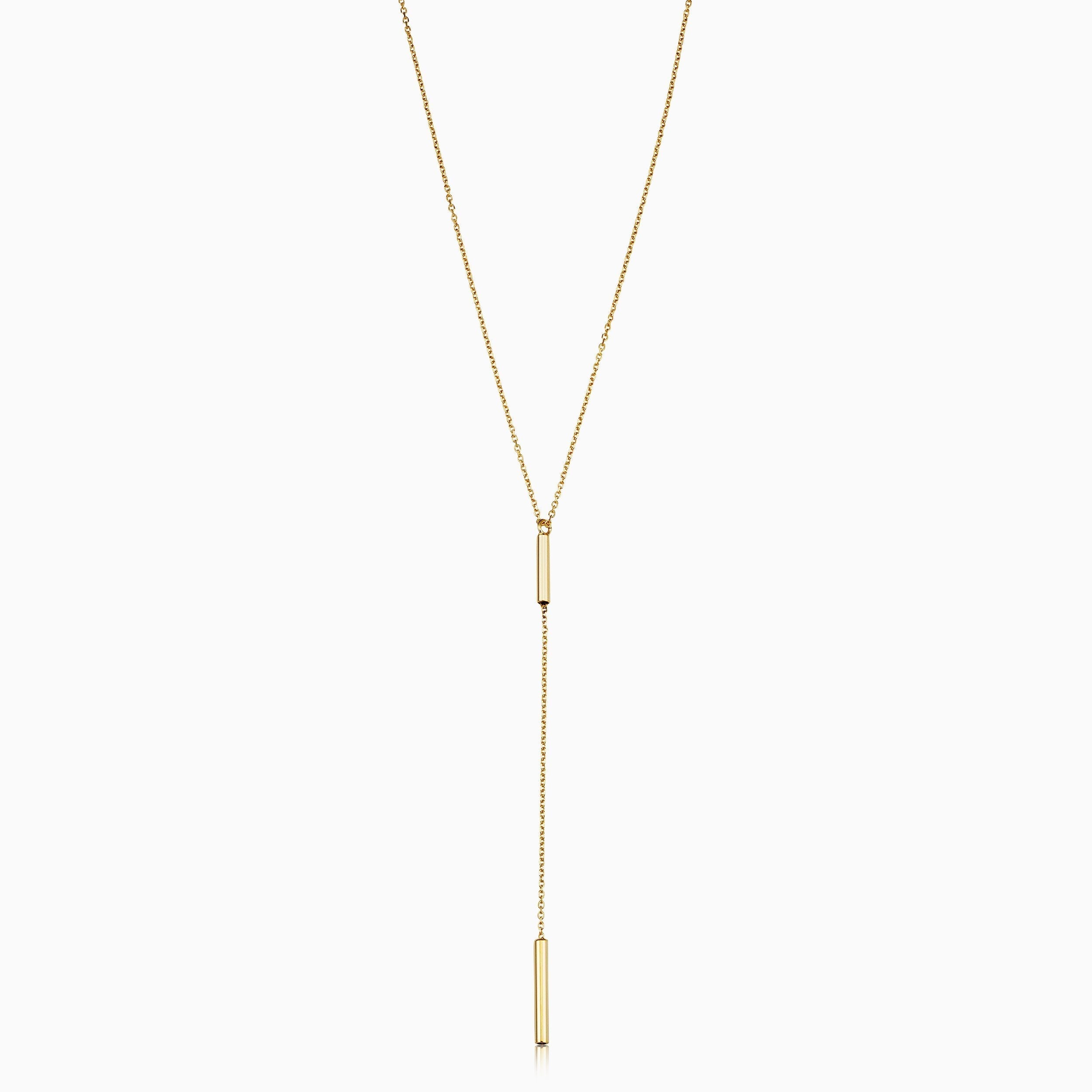 10K Gold Vicenza Drop Necklace