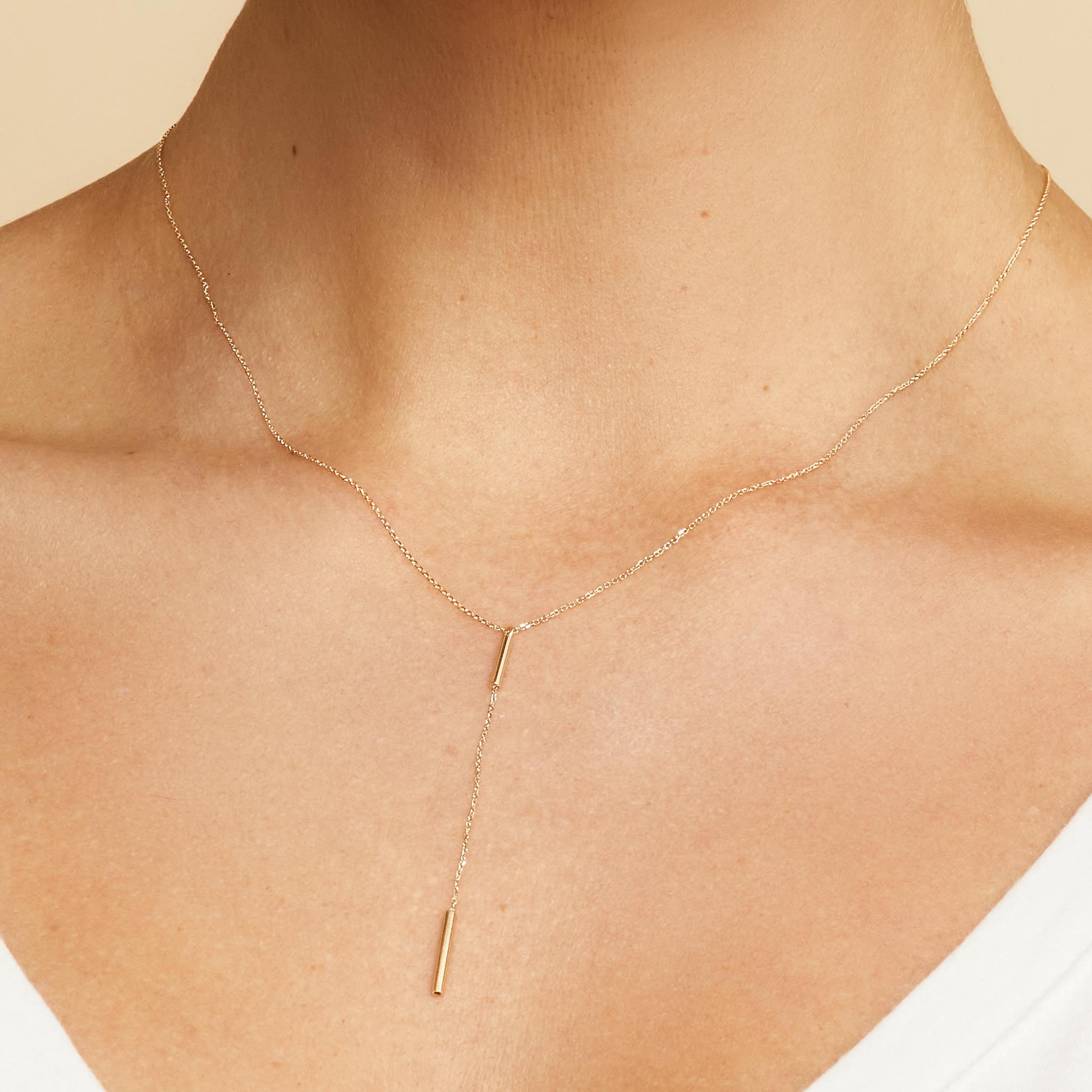 10K Gold Vicenza Drop Necklace