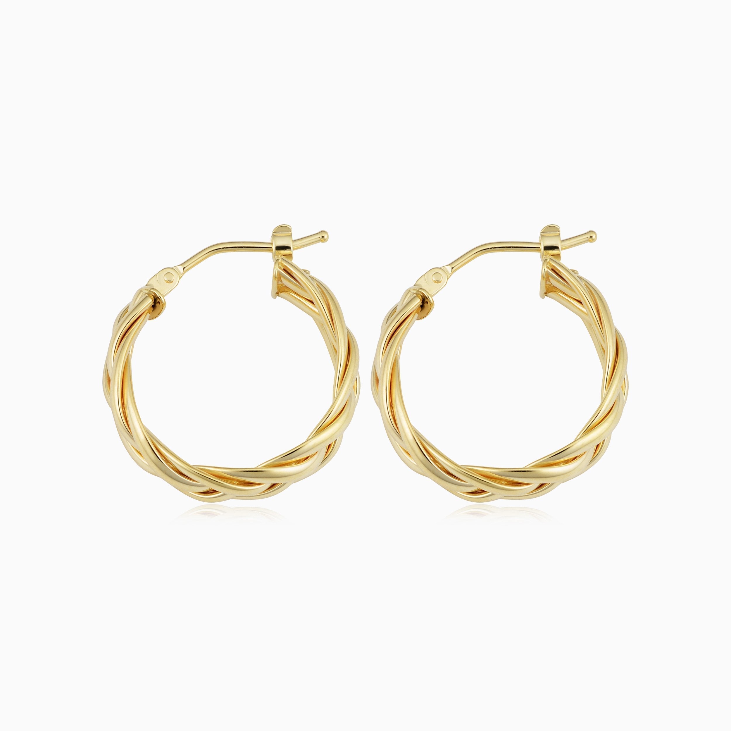 10K Gold Caesar Braided Hoops