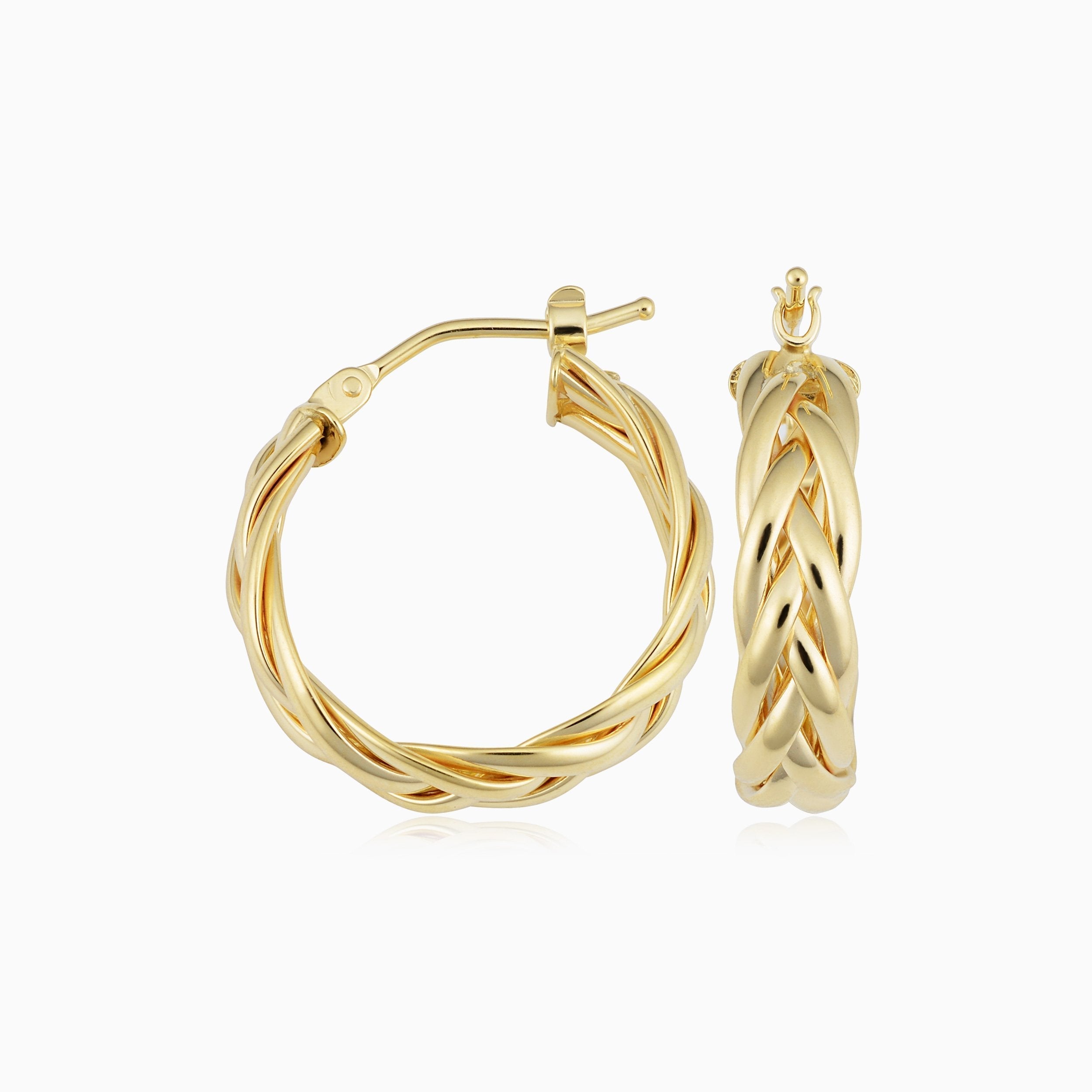 10K Gold Caesar Braided Hoops