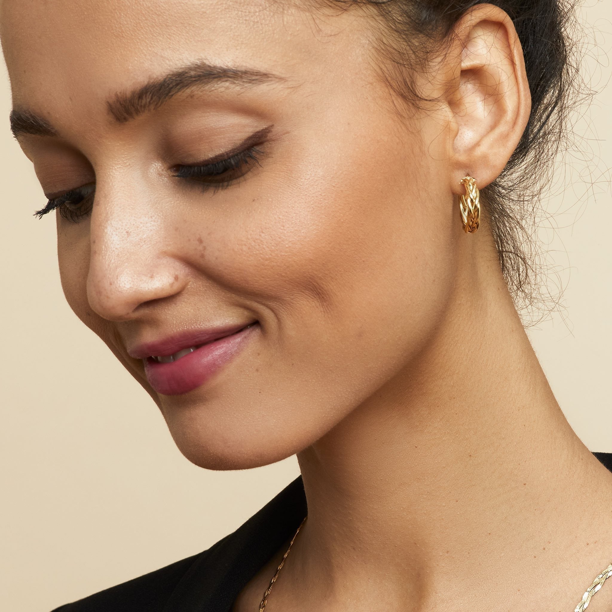 10K Gold Caesar Braided Hoops