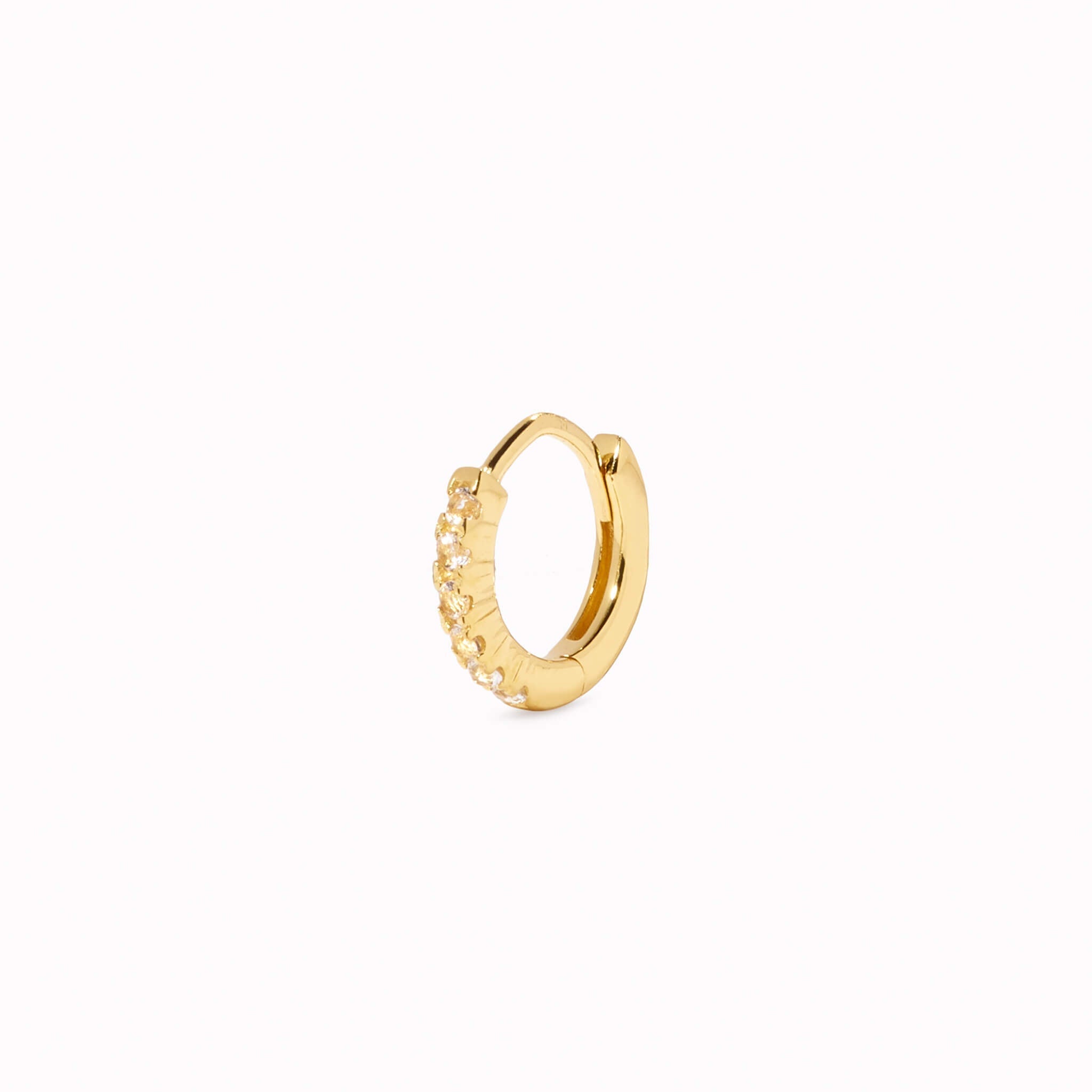 14K Gold Starlit Huggie Hoop Earring - Single Piece