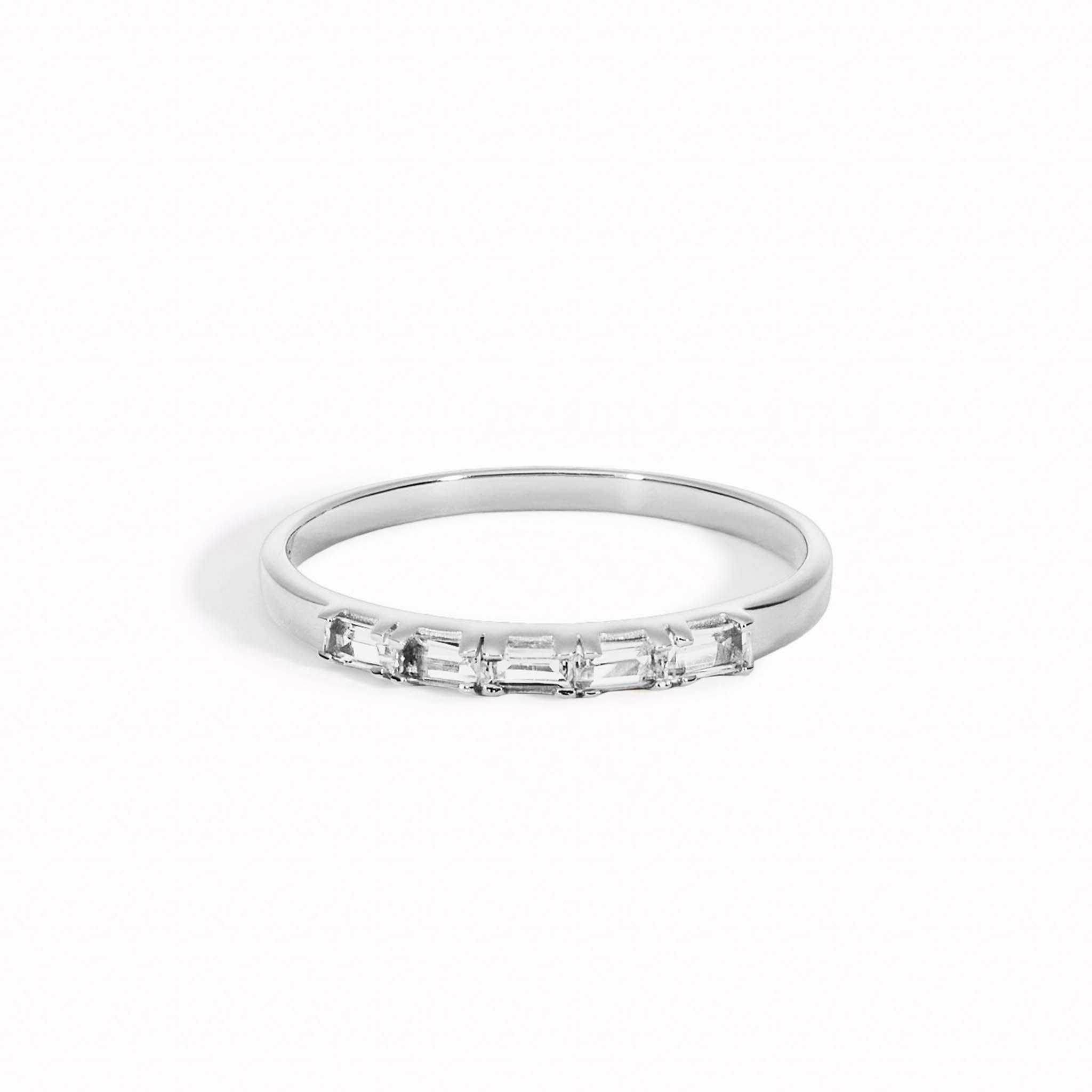Baguette Topaz Eternity Ring