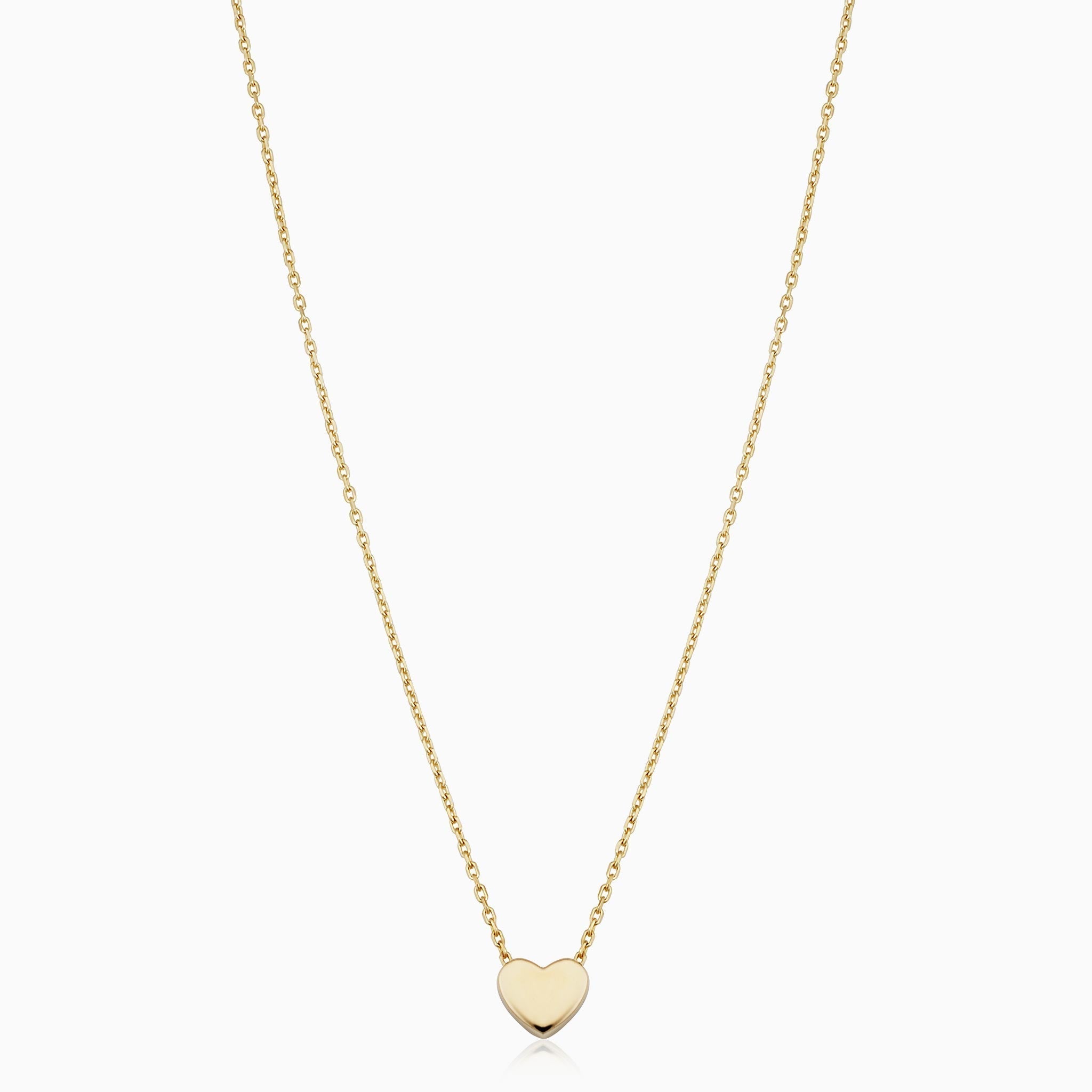 10K Gold Adjustable Heart Necklace