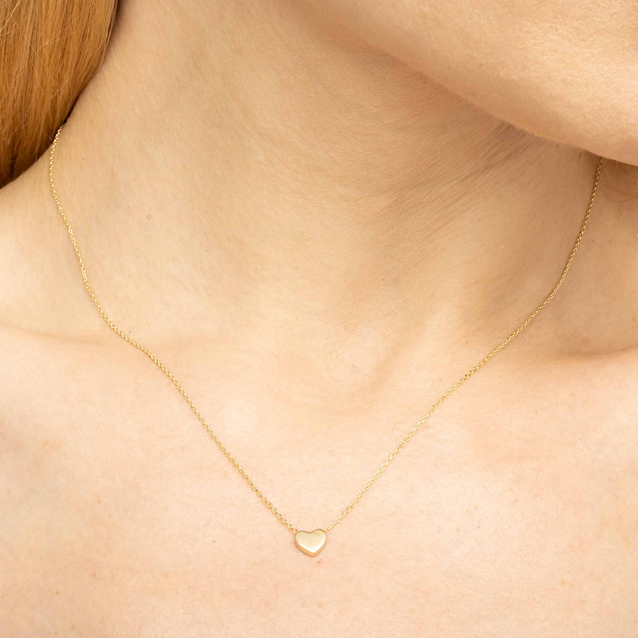 10K Gold Adjustable Heart Necklace