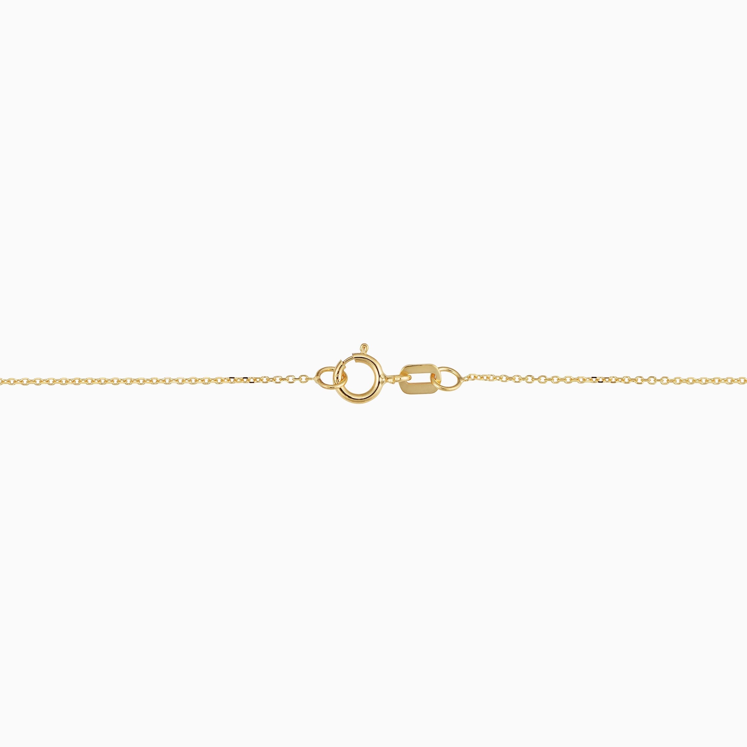 10K Gold Double Horn Necklace