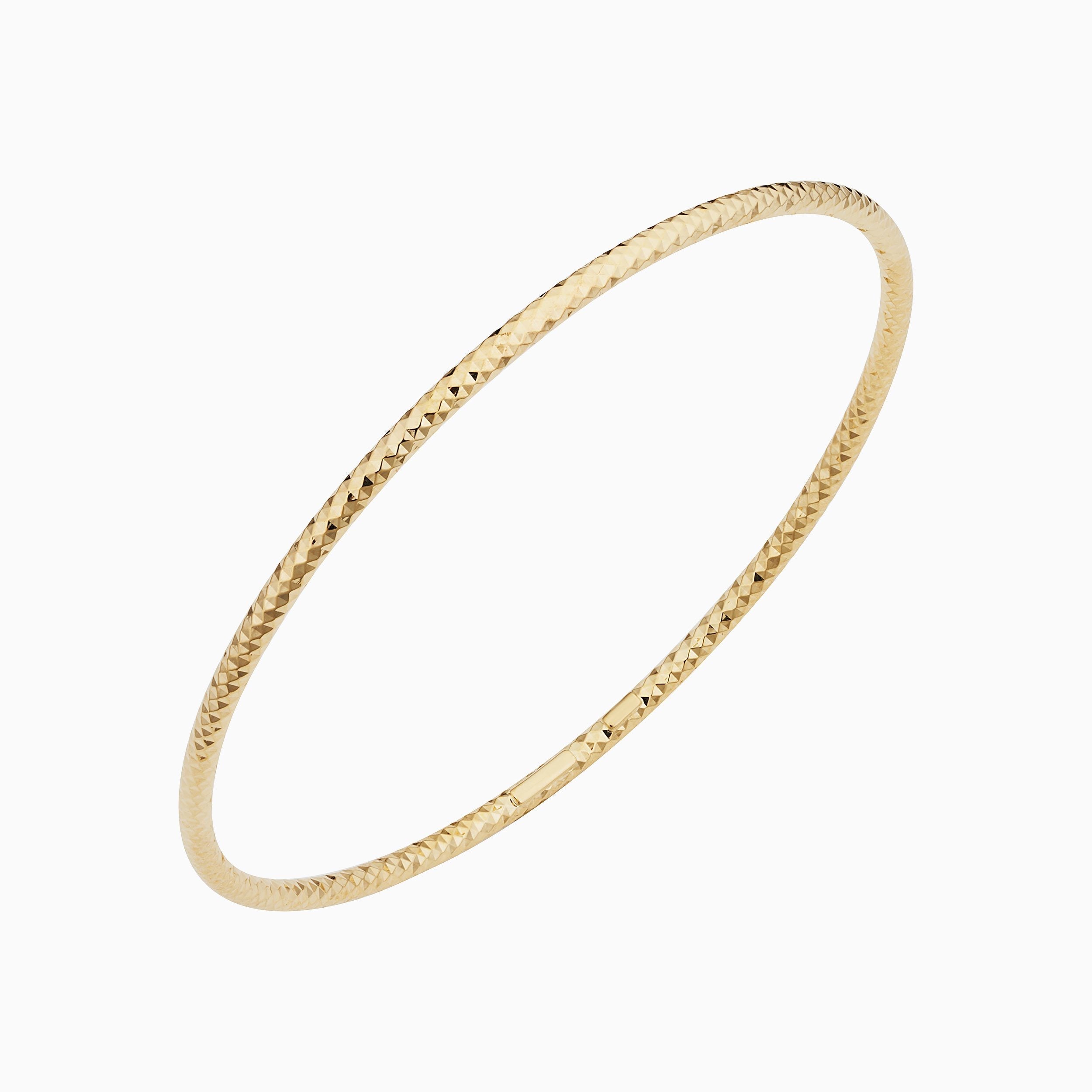 10K Gold Skyline Bangle - The Ultimate Stacking Piece
