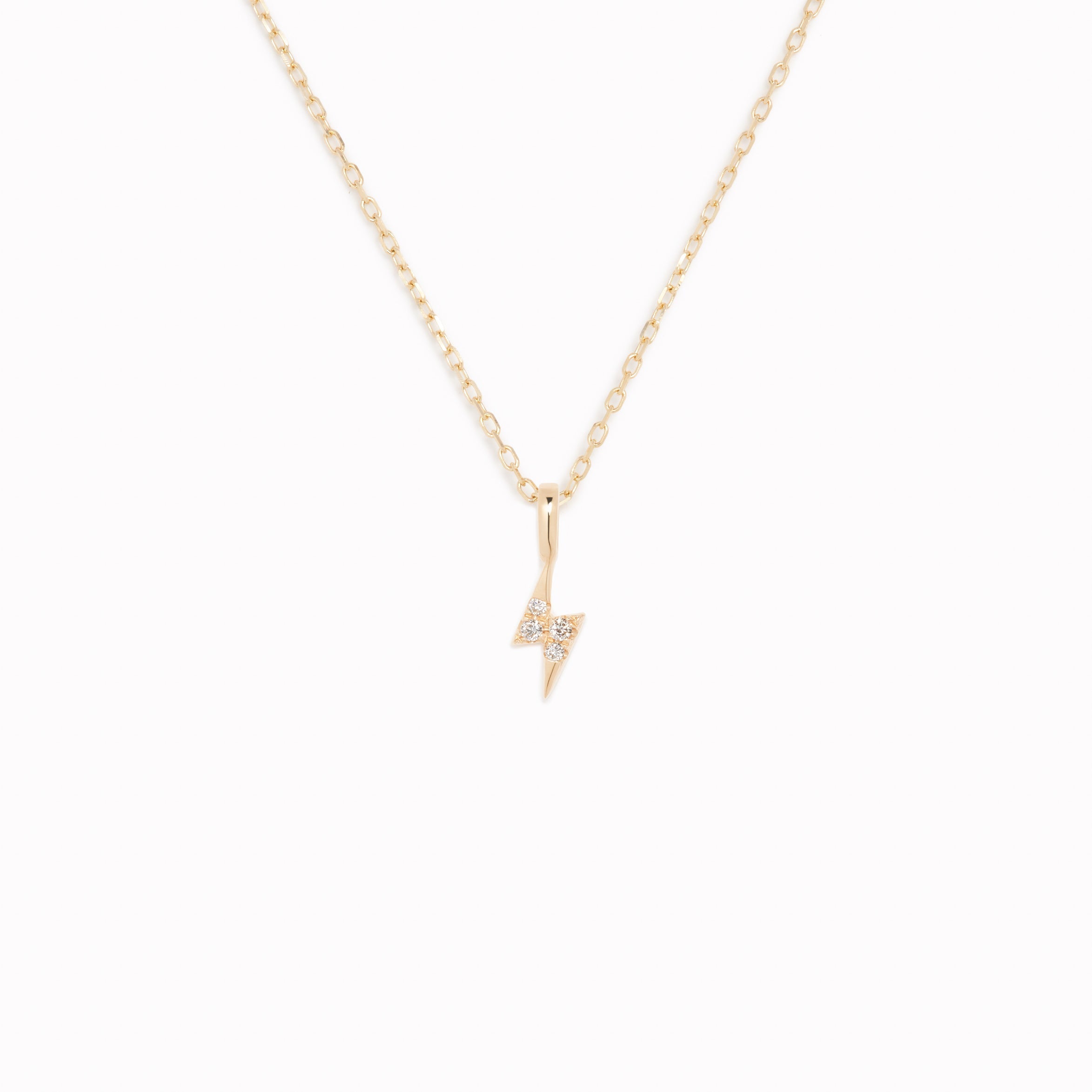 14K Gold Diamond-Accent Lightning Bolt Pendant