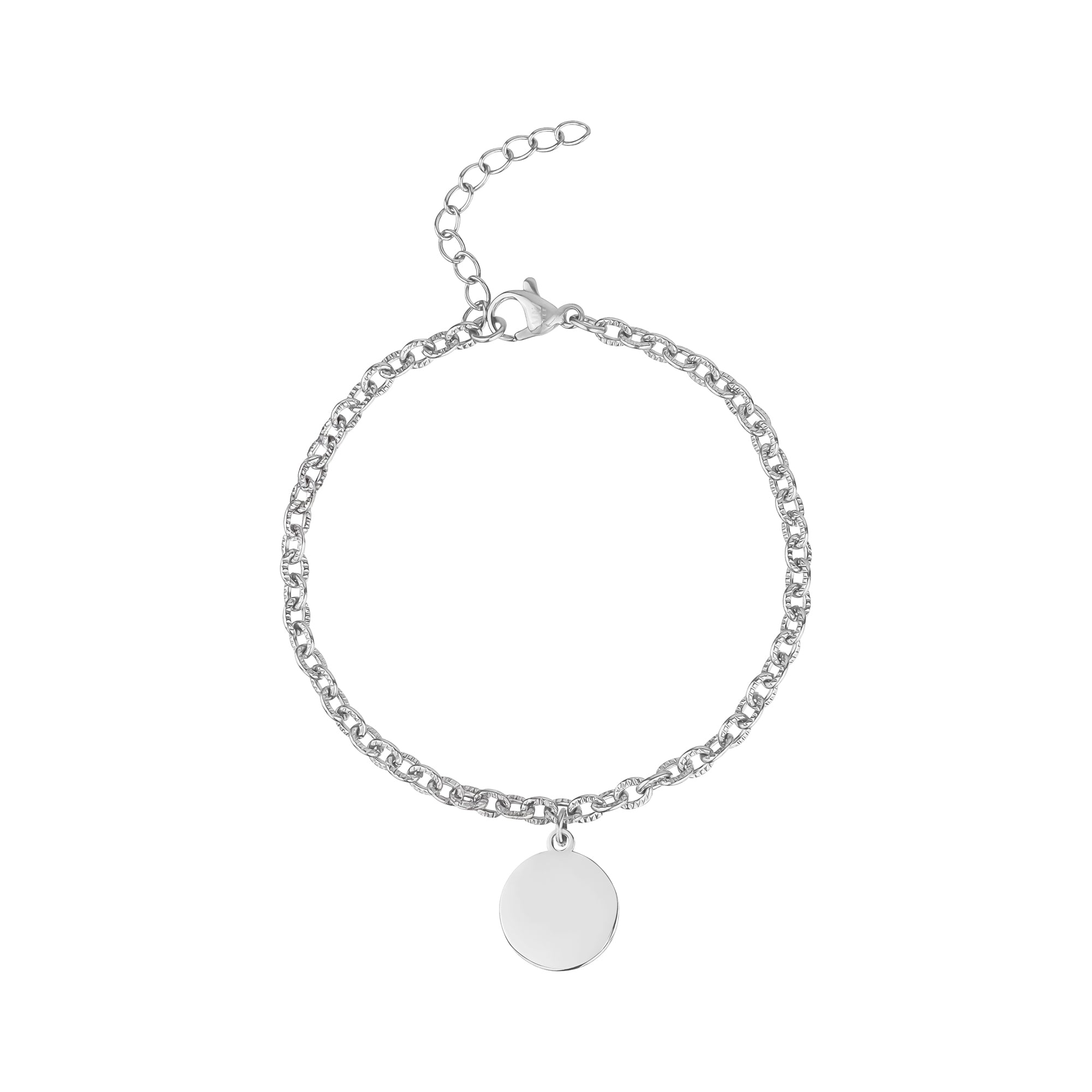 Minimal Round Charm Bracelet