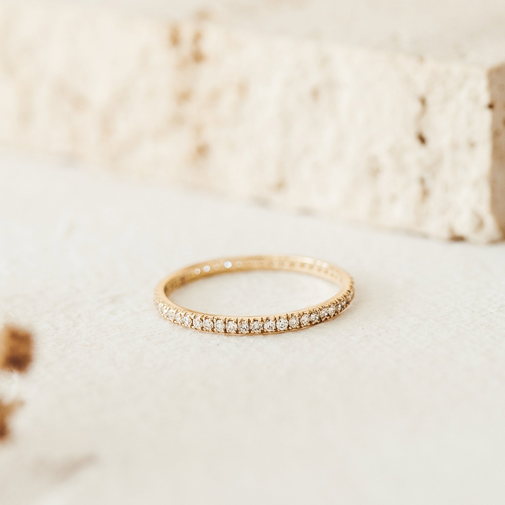 14K Gold Diamond Eternity Band Ring