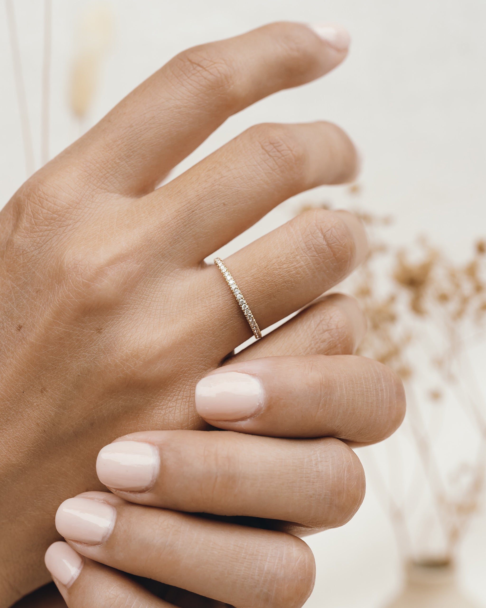 14K Gold Diamond Eternity Band Ring