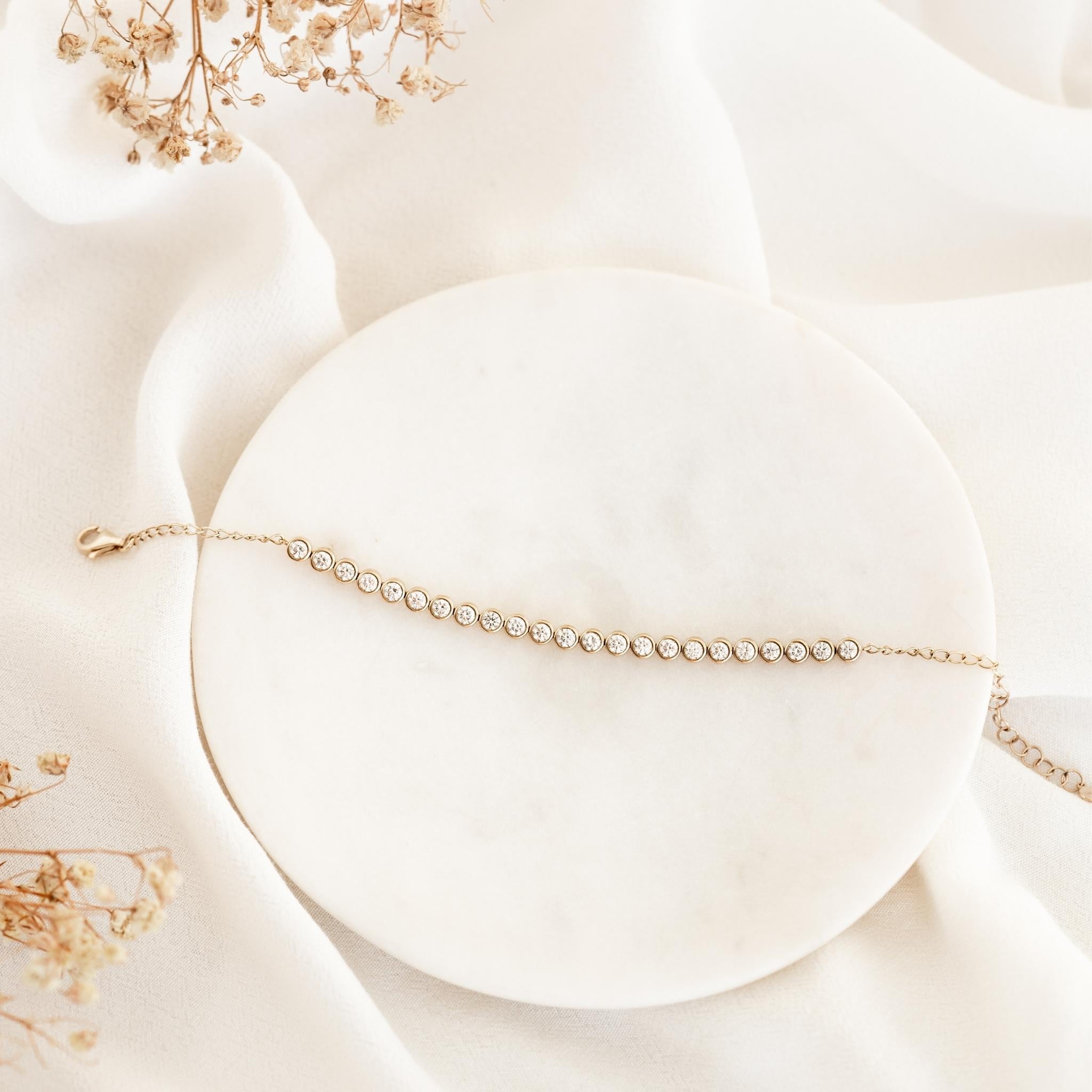 14K Gold Eternal Sparkle Half-Tennis Bracelet