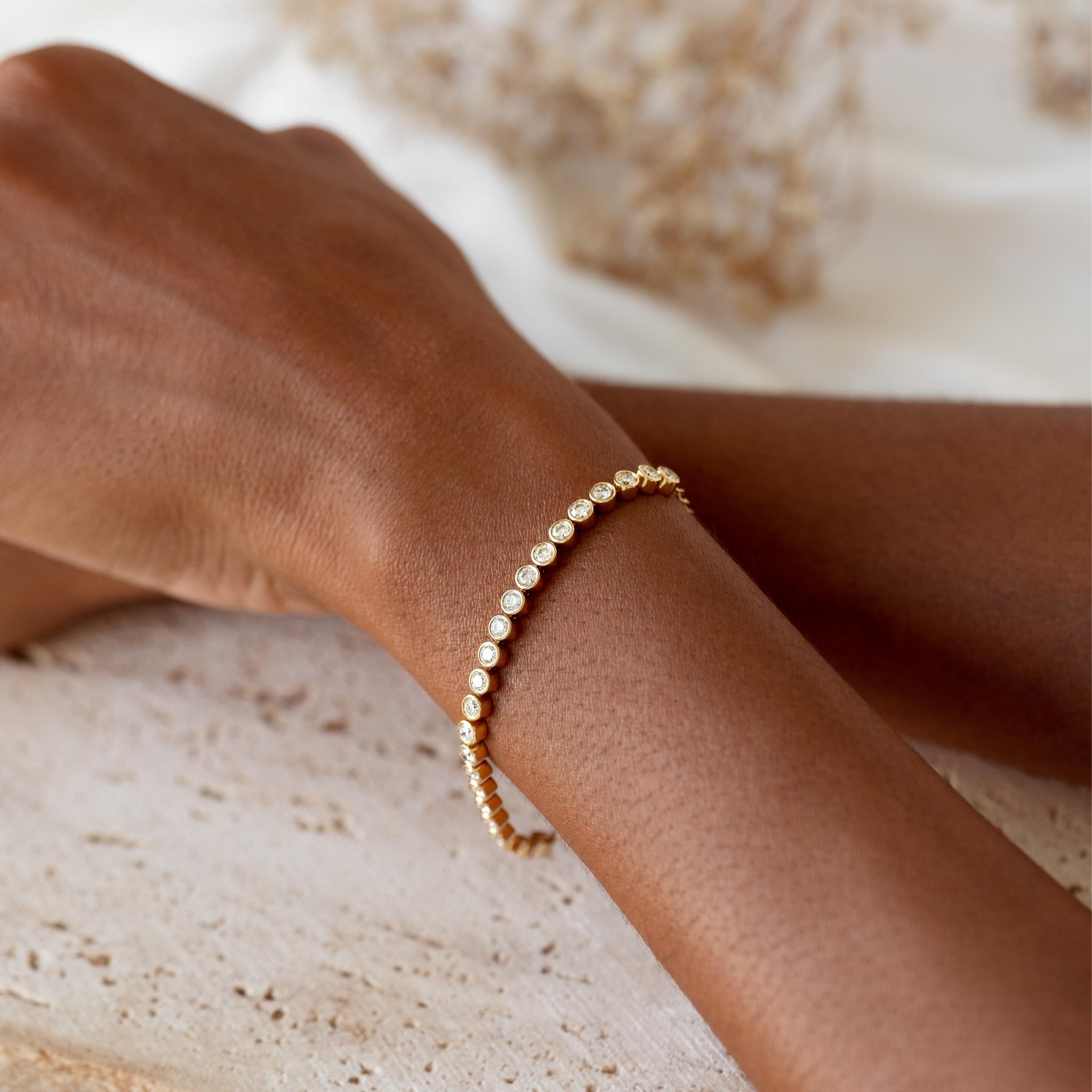 14K Gold Eternal Sparkle Half-Tennis Bracelet