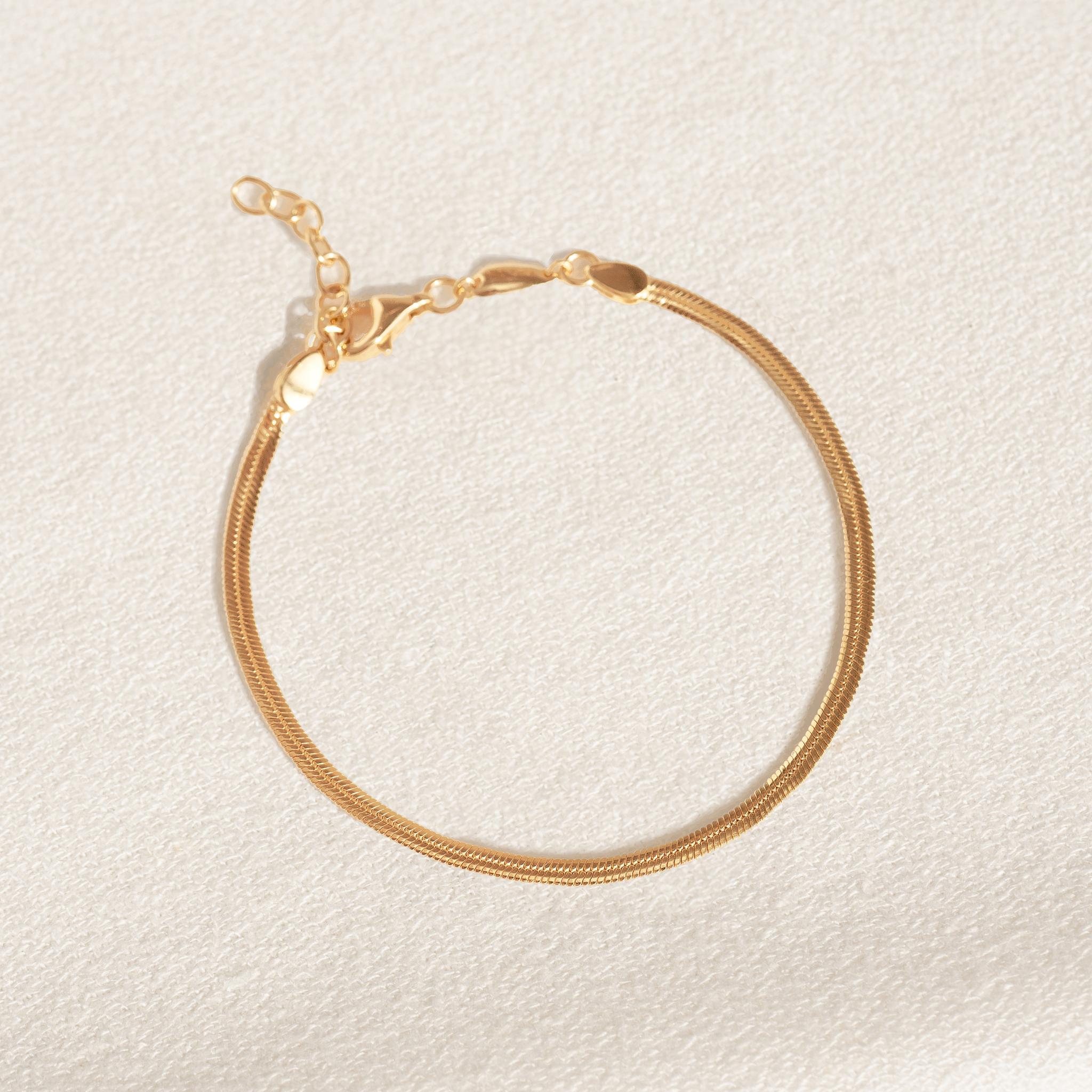 14K Gold 2.3mm Deluxe Snake Bracelet