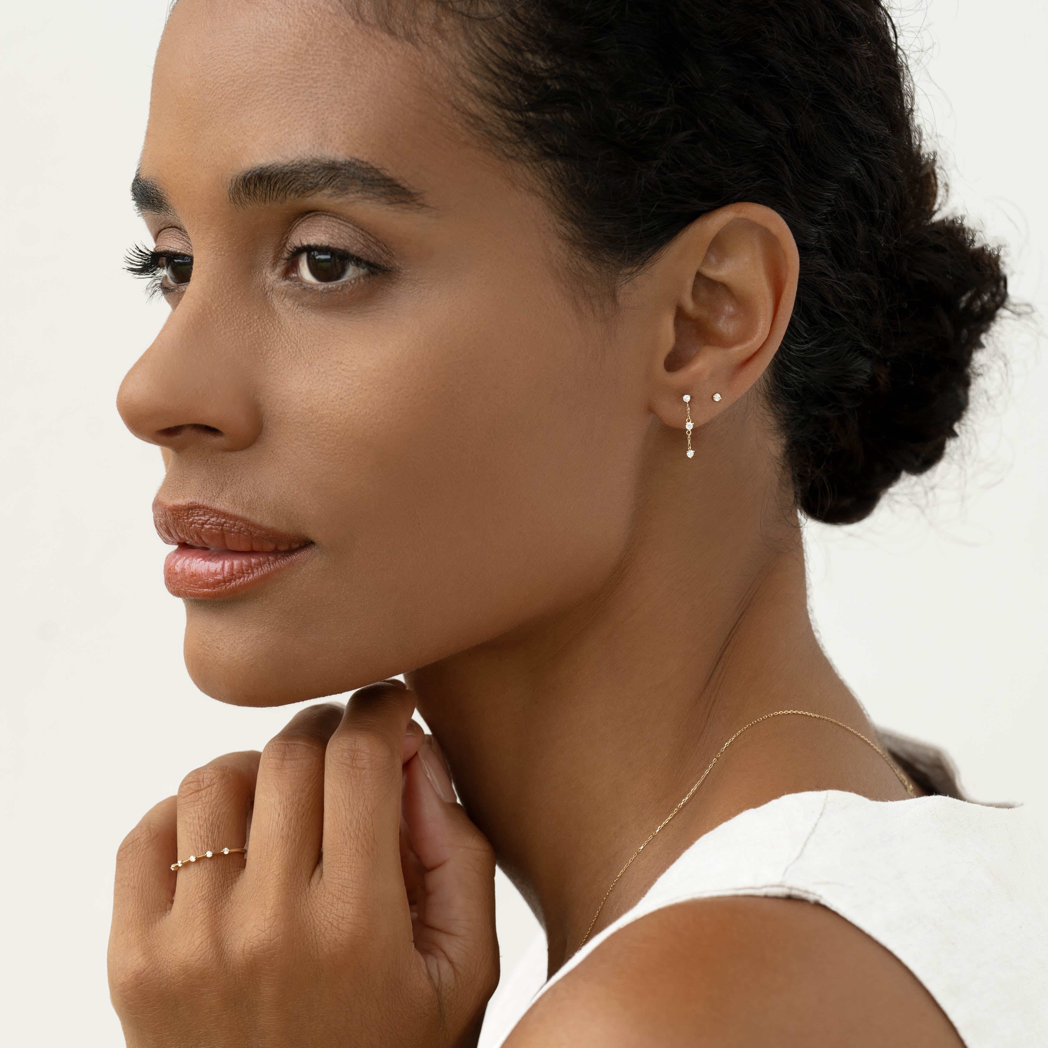 14K Gold Timeless Sparkle Diamond Stud Earrings - 1.8mm