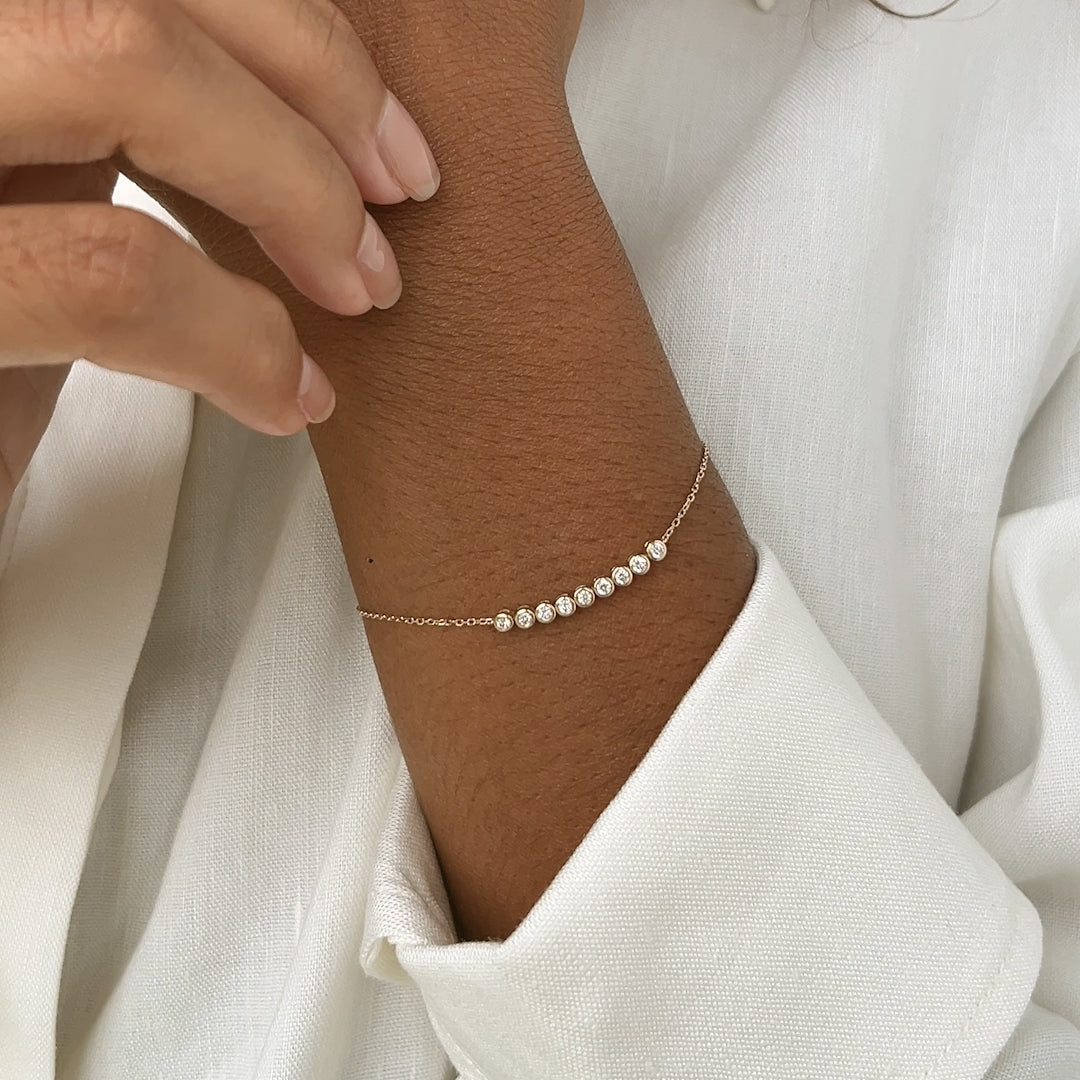 14K Gold Maelie Diamond Line Bracelet