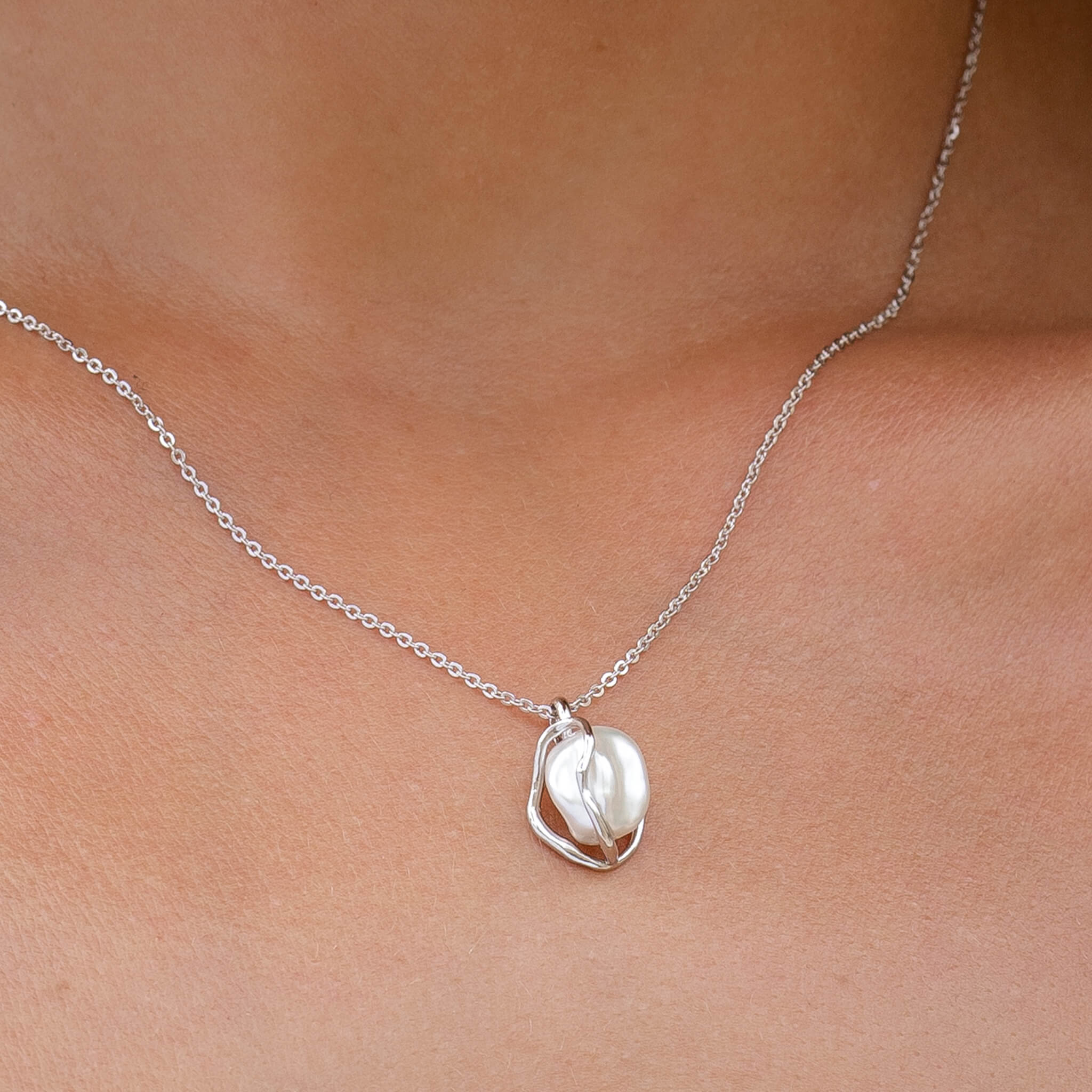 Marit Keshi Pearl Pendant Necklace