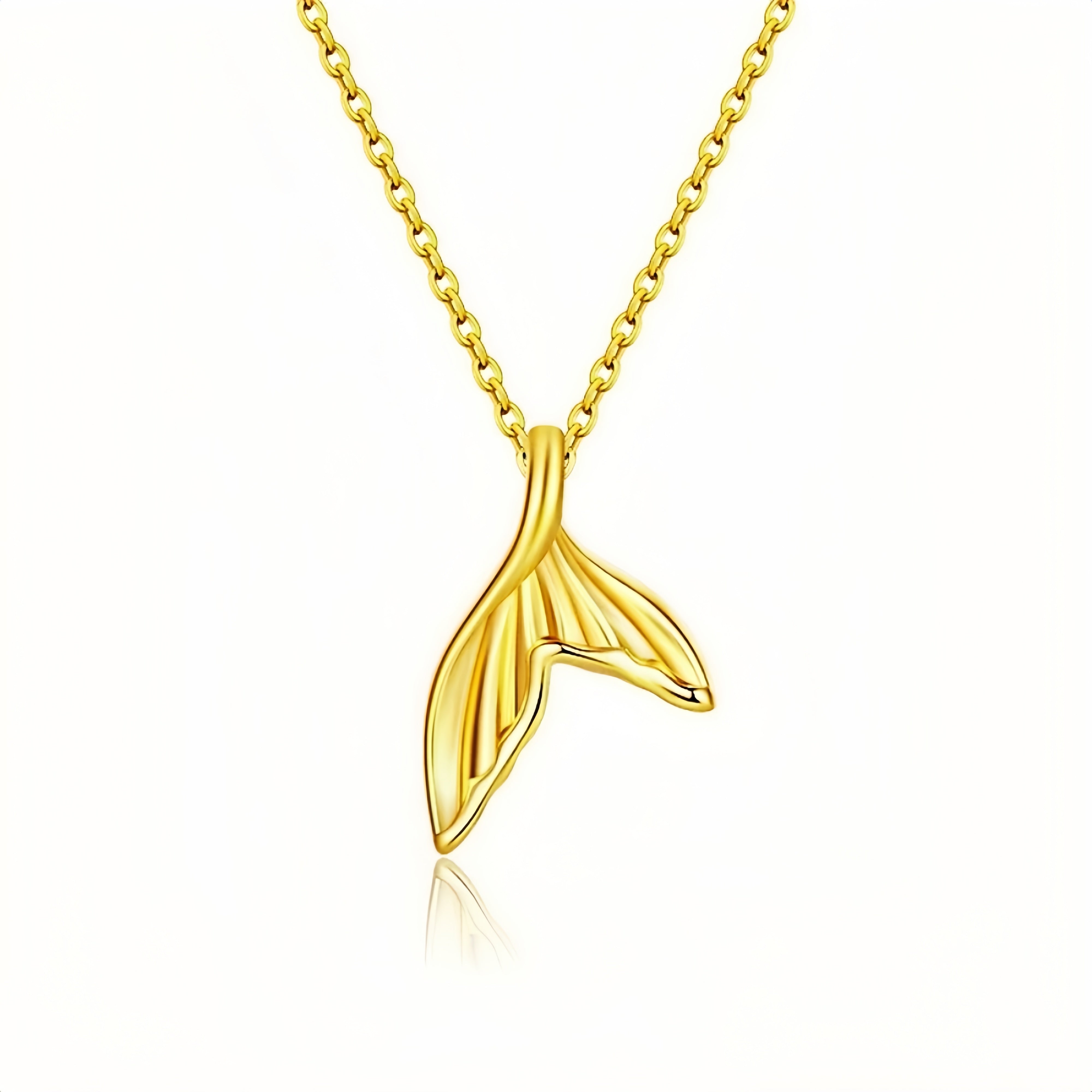 14K Gold Tidal Tail Pendant