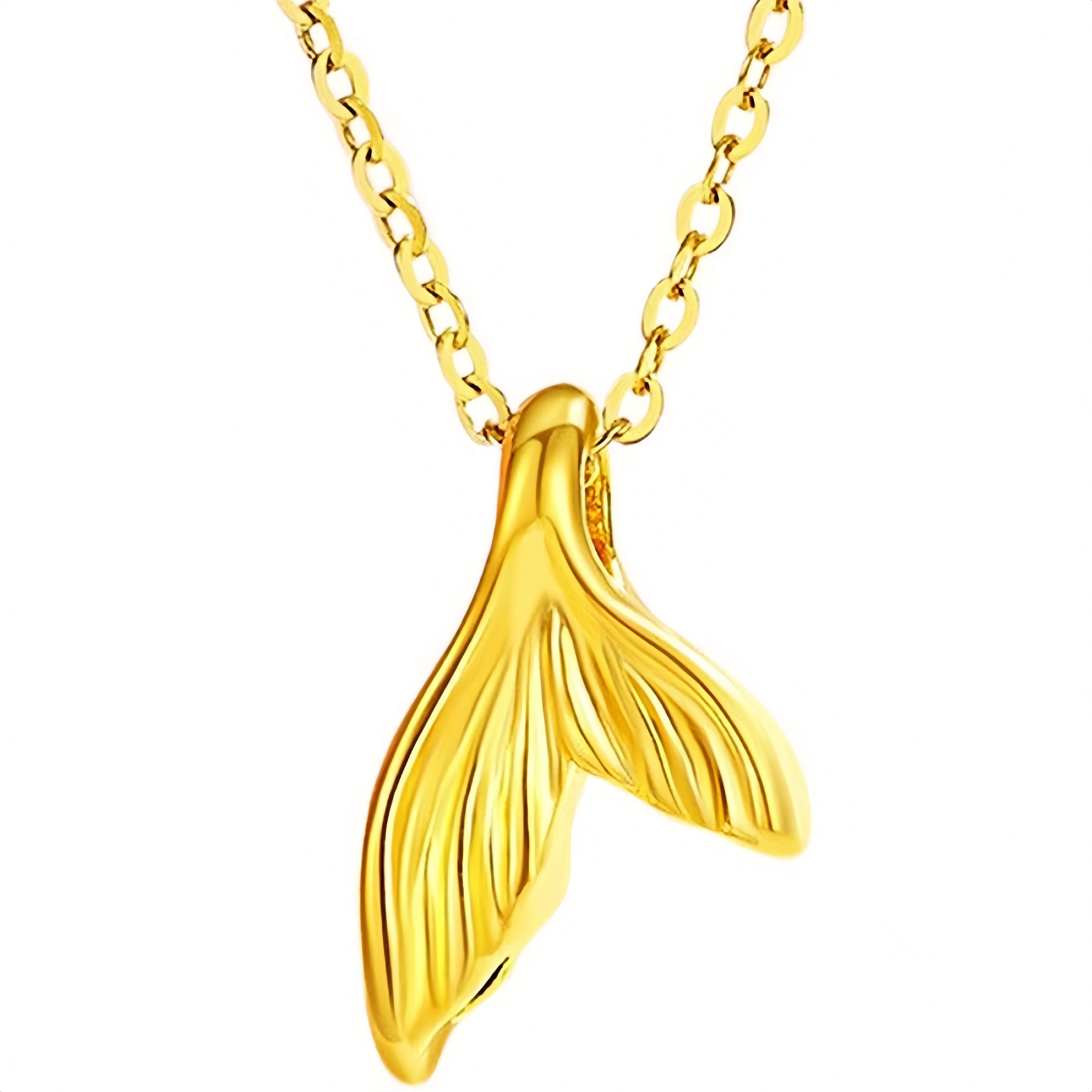 14K Gold Tidal Tail Pendant