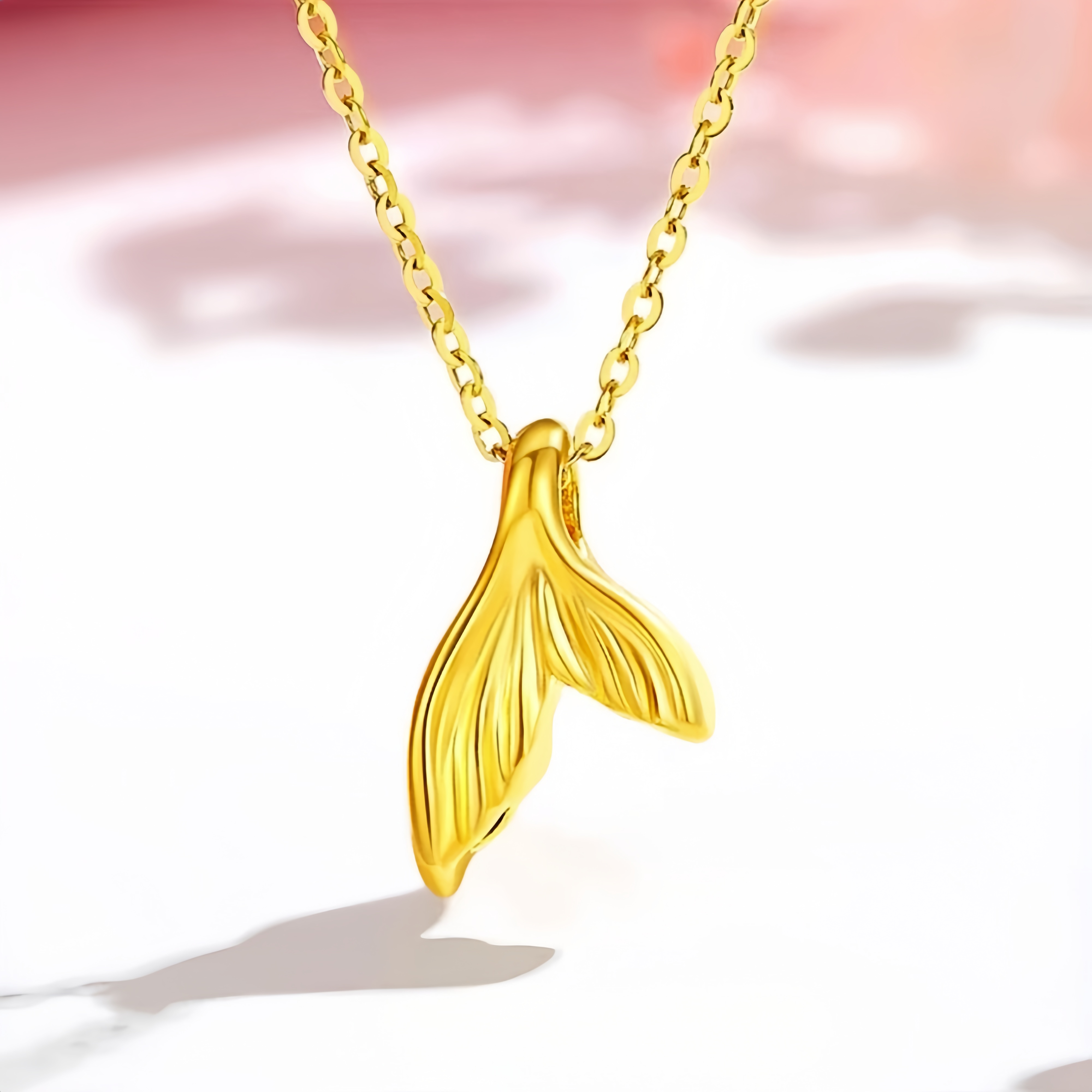 14K Gold Tidal Tail Pendant