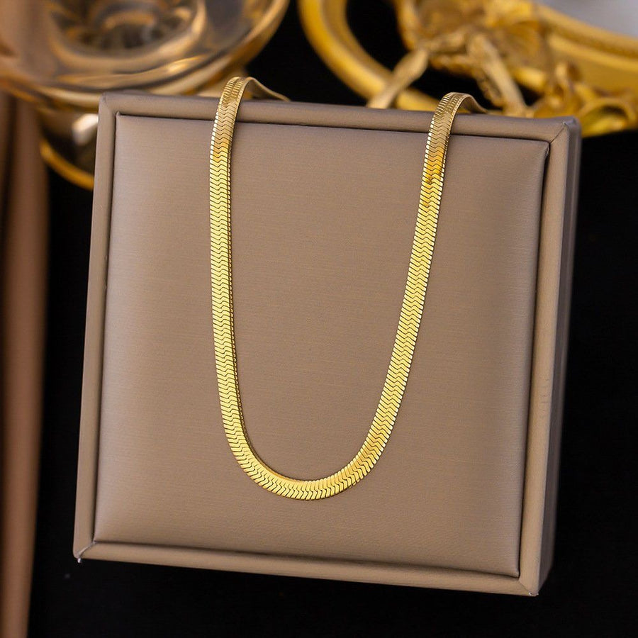 Nic Herringbone Waist Chain - Gold main image 1