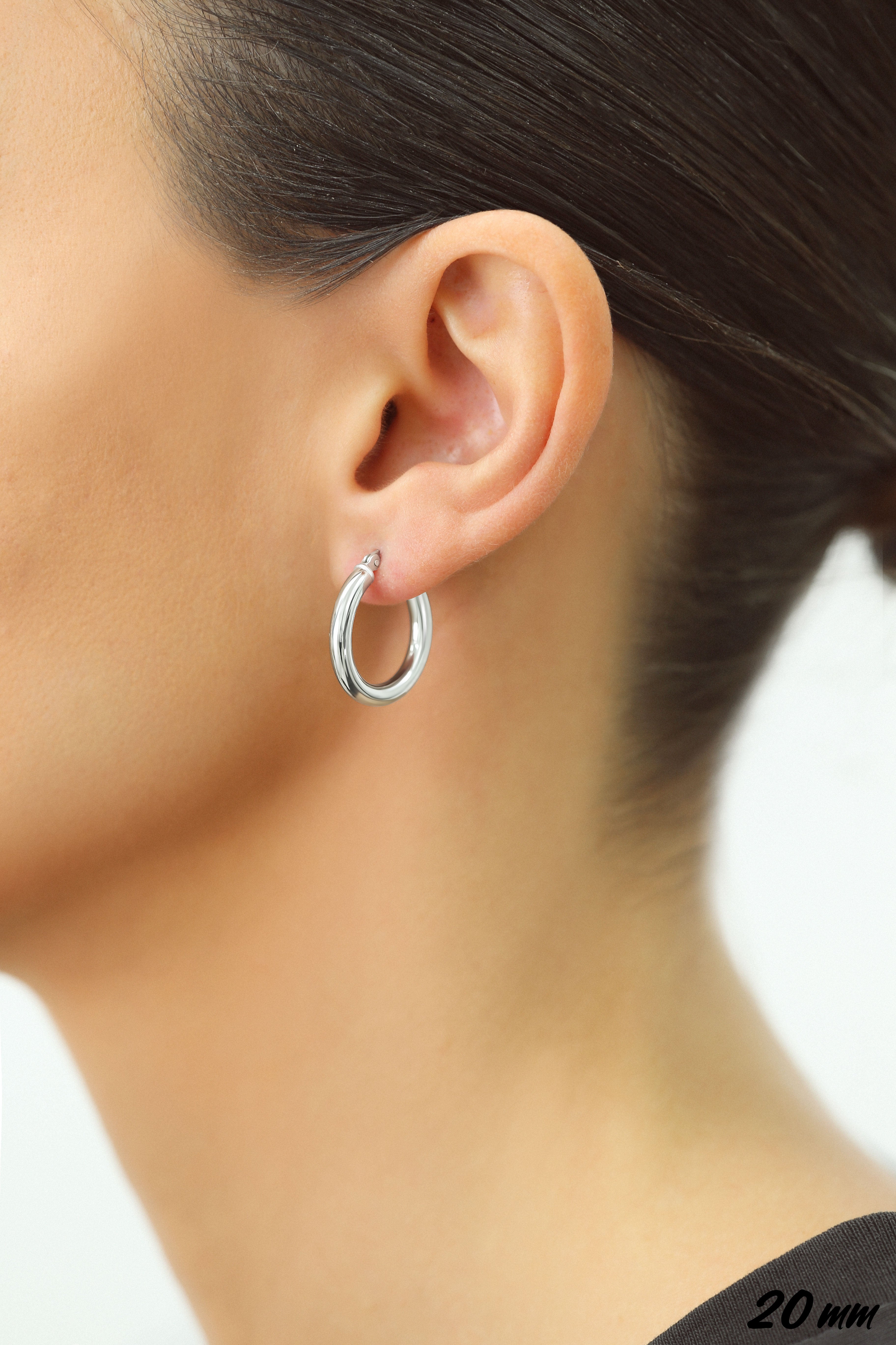 Classic Hoop Earrings. All Sizes in Sterling Silver