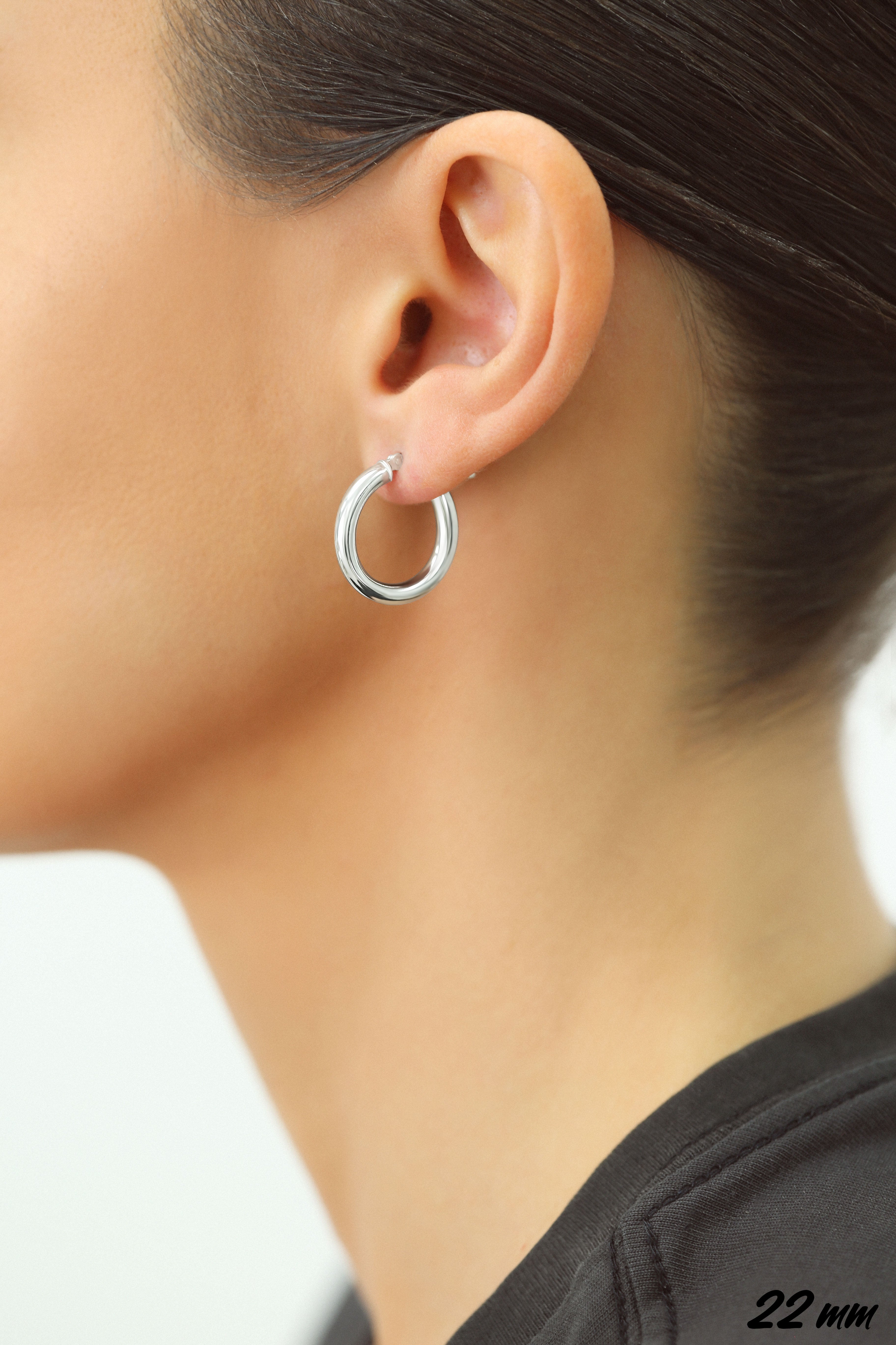 Classic Hoop Earrings. All Sizes in Sterling Silver