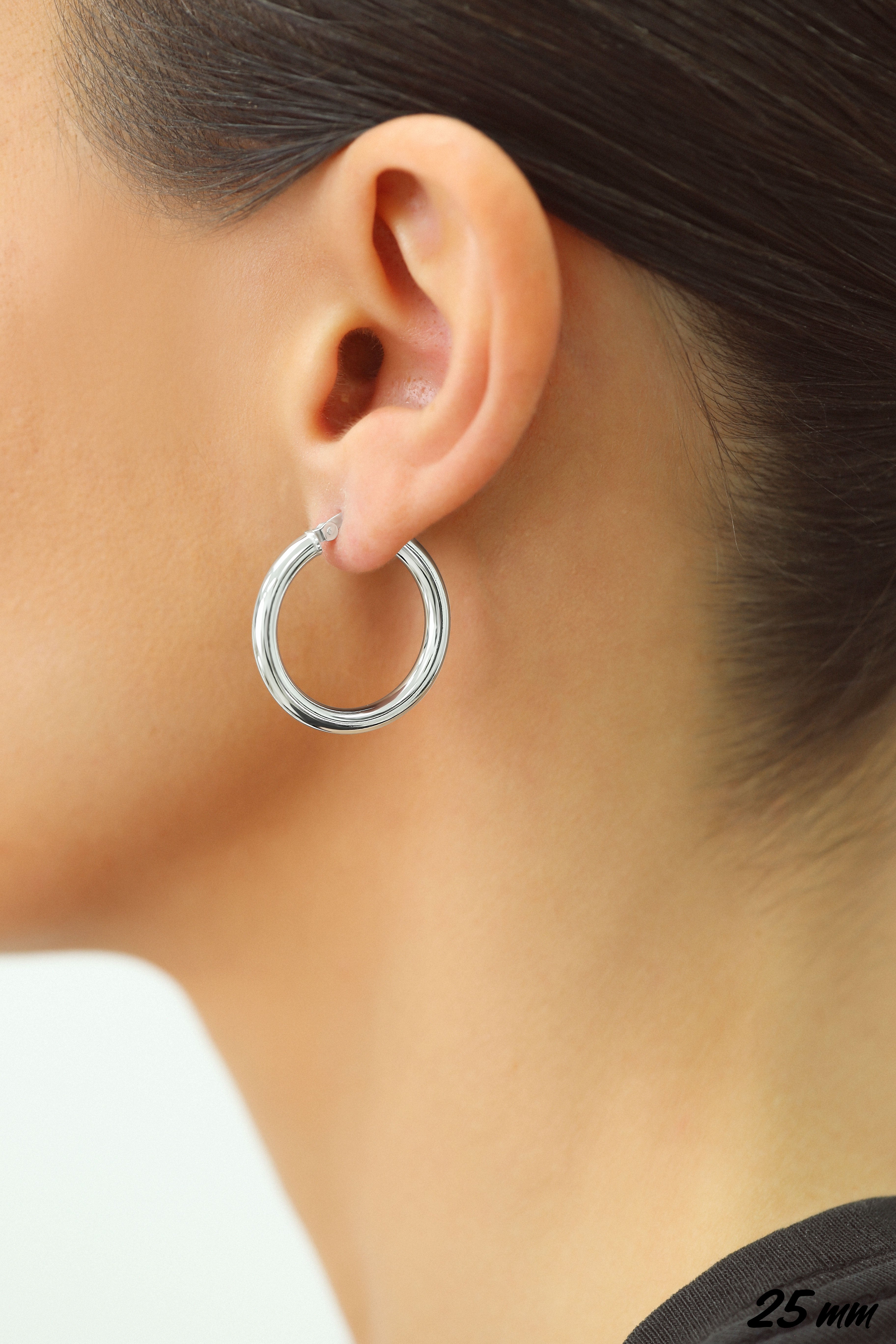 Classic Hoop Earrings. All Sizes in Sterling Silver