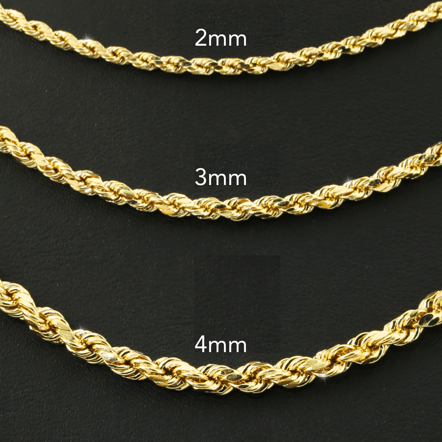 14K Yellow Gold Rope Chain Bracelet. SOLID 14K Gold Stackable Bracelet. Strong Lobster Lock. 7.5 Inches Length