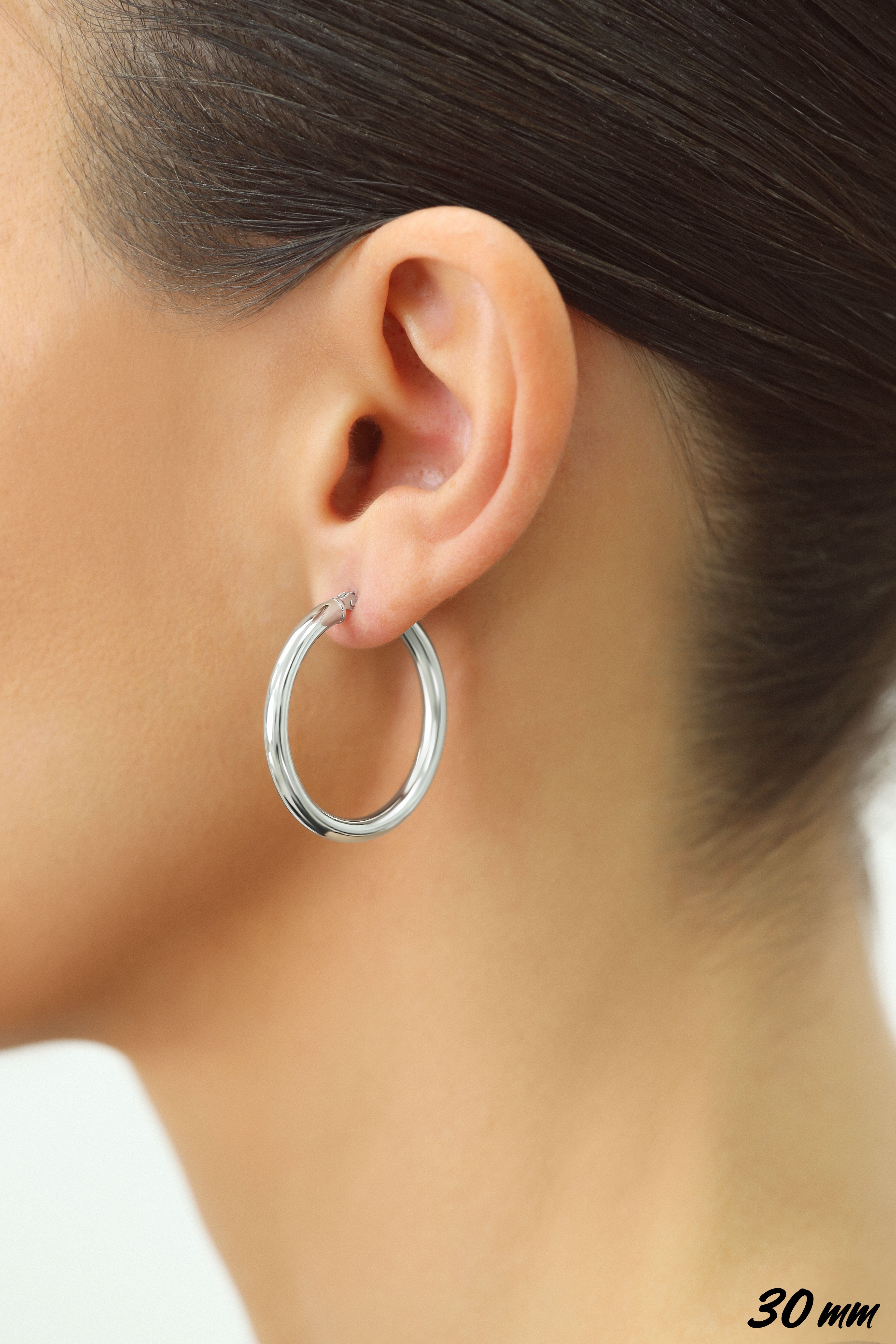 Classic Hoop Earrings. All Sizes in Sterling Silver