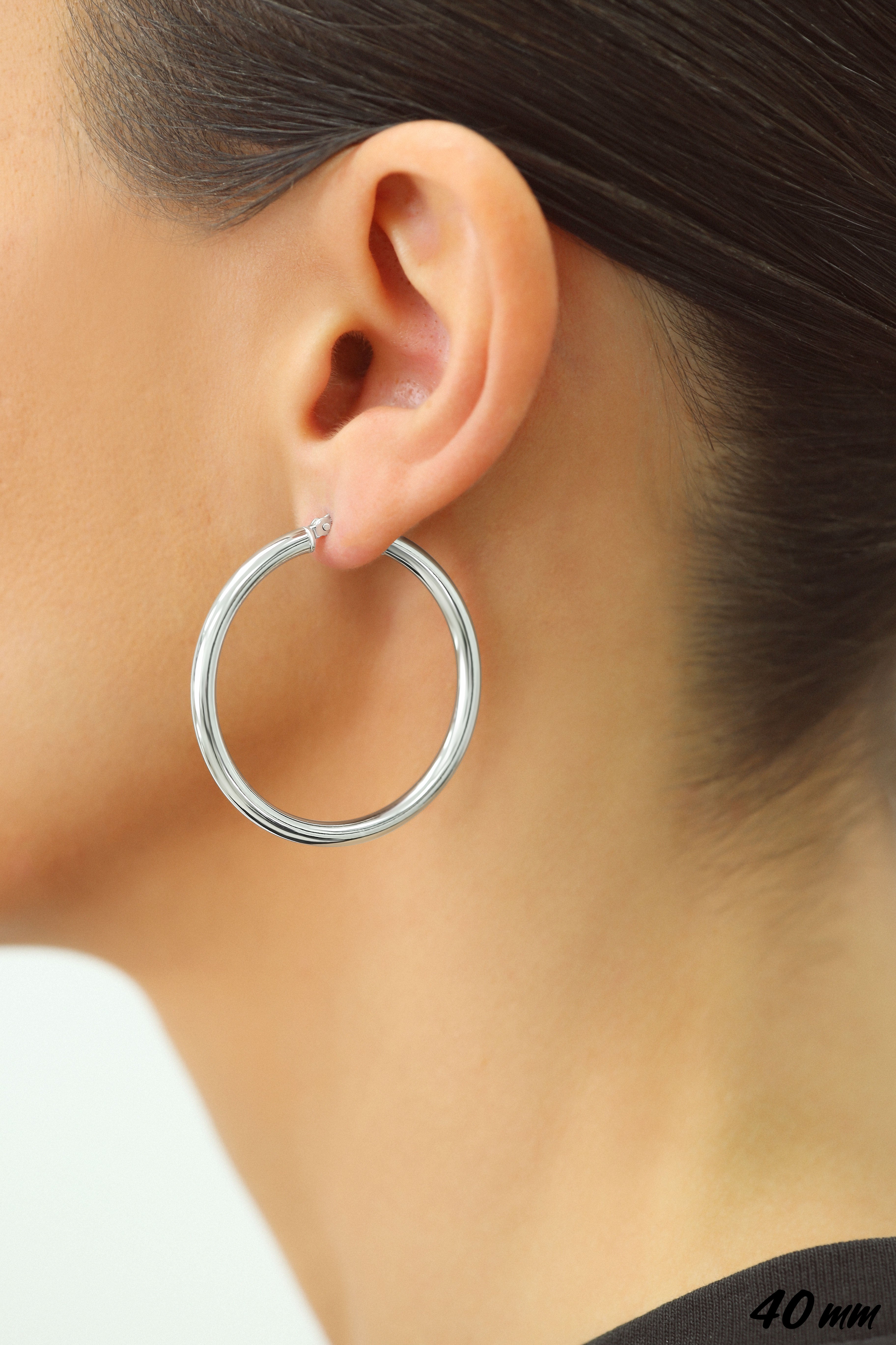 Classic Hoop Earrings. All Sizes in Sterling Silver