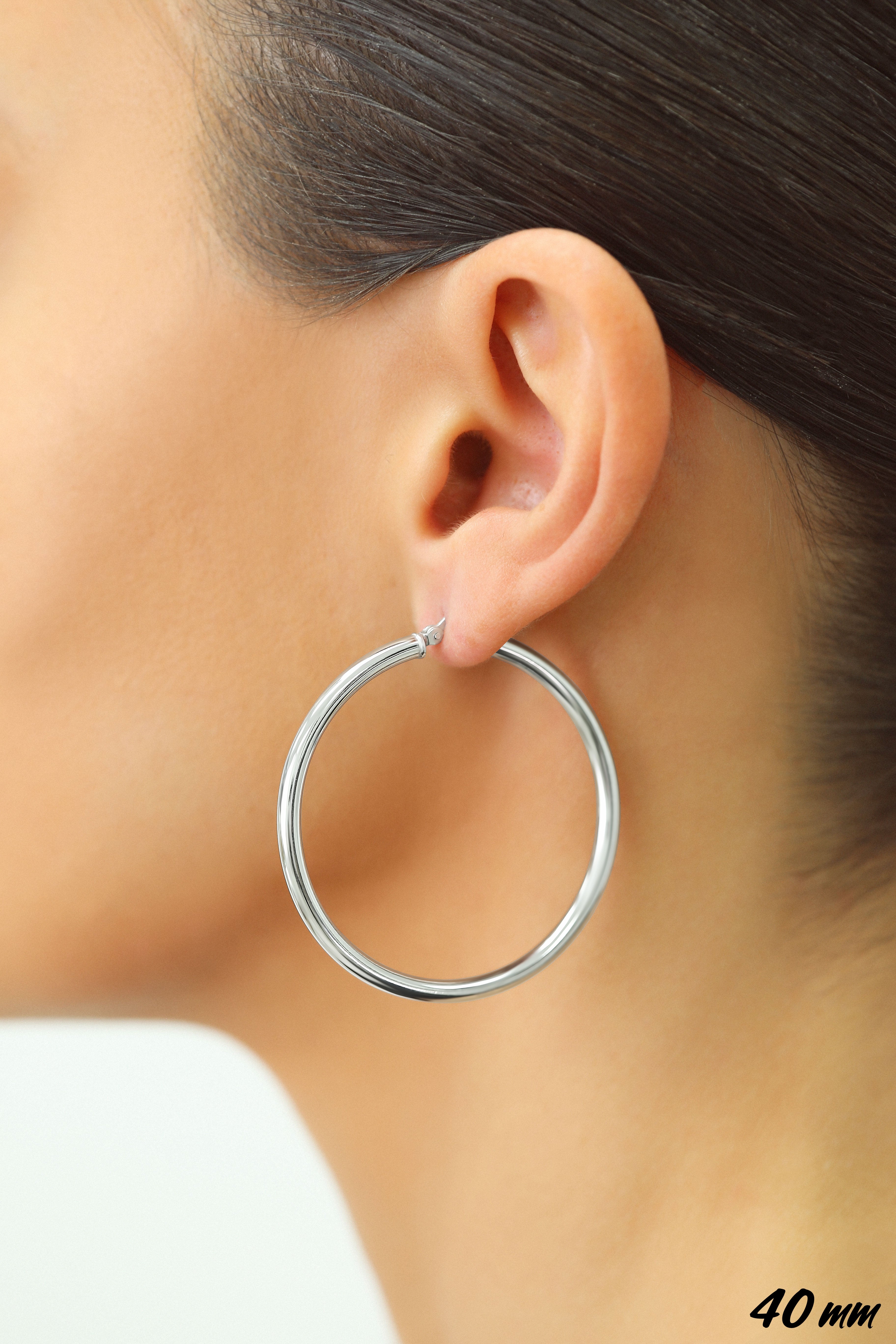 Classic Hoop Earrings. All Sizes in Sterling Silver