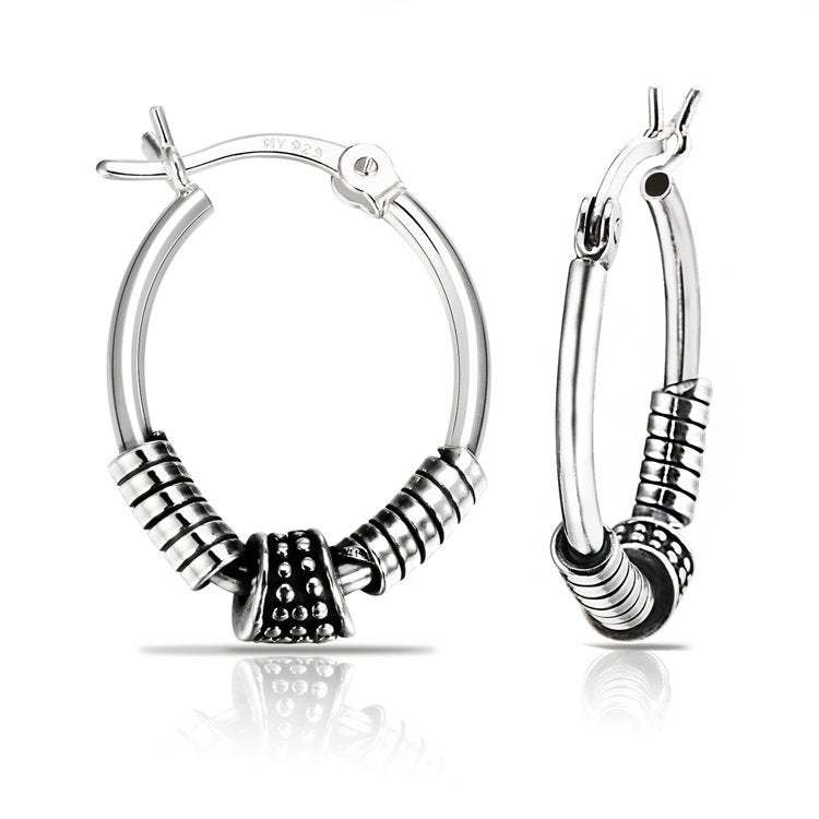 Bali Style Small Hoop Earrings in