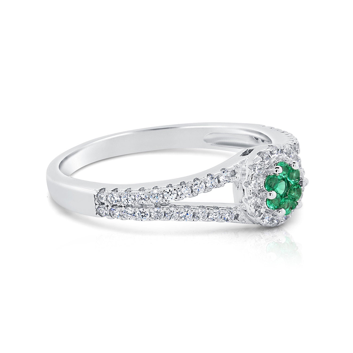 CZ Birthstone Solitaire Ring in Sterling Silver