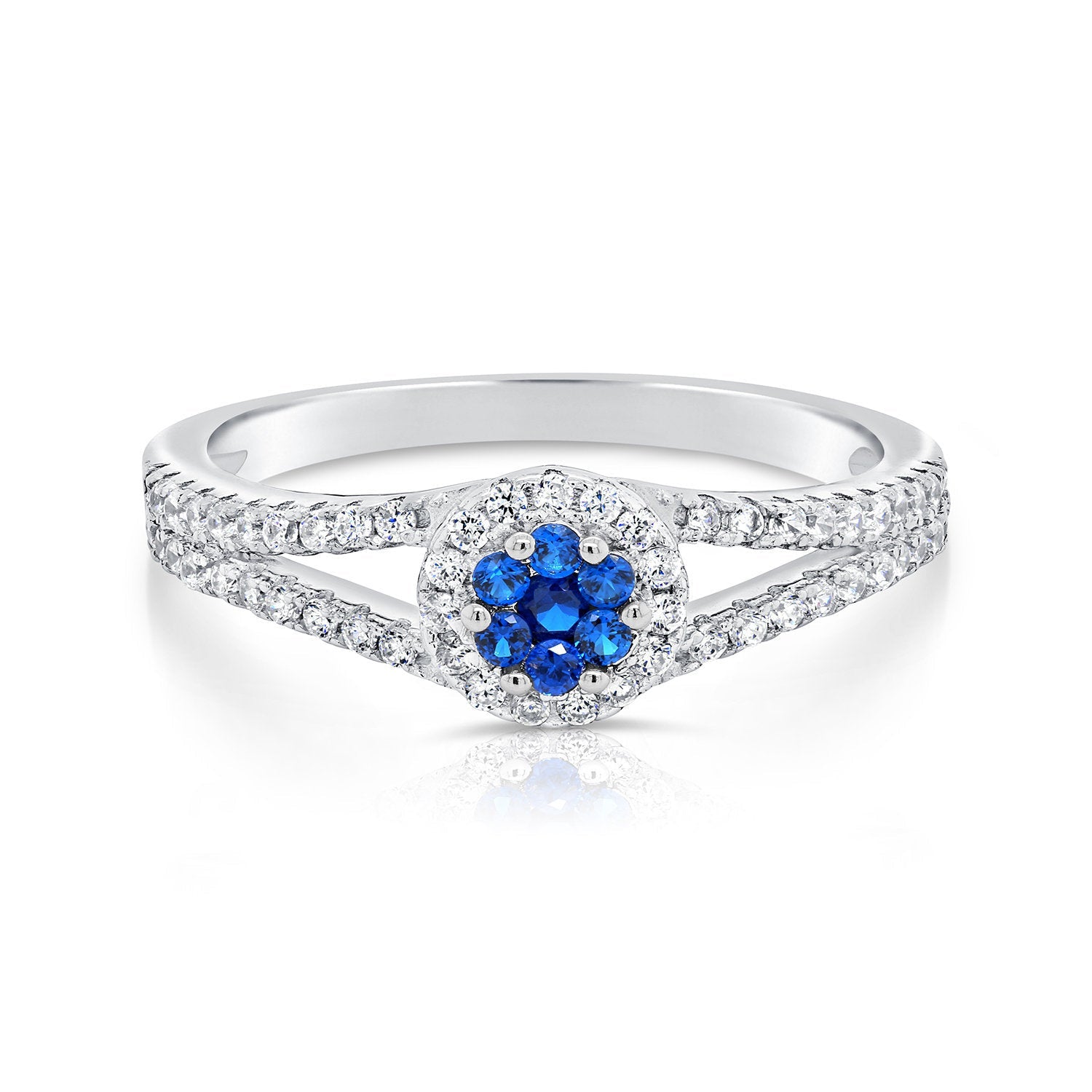 CZ Birthstone Solitaire Ring in Sterling Silver