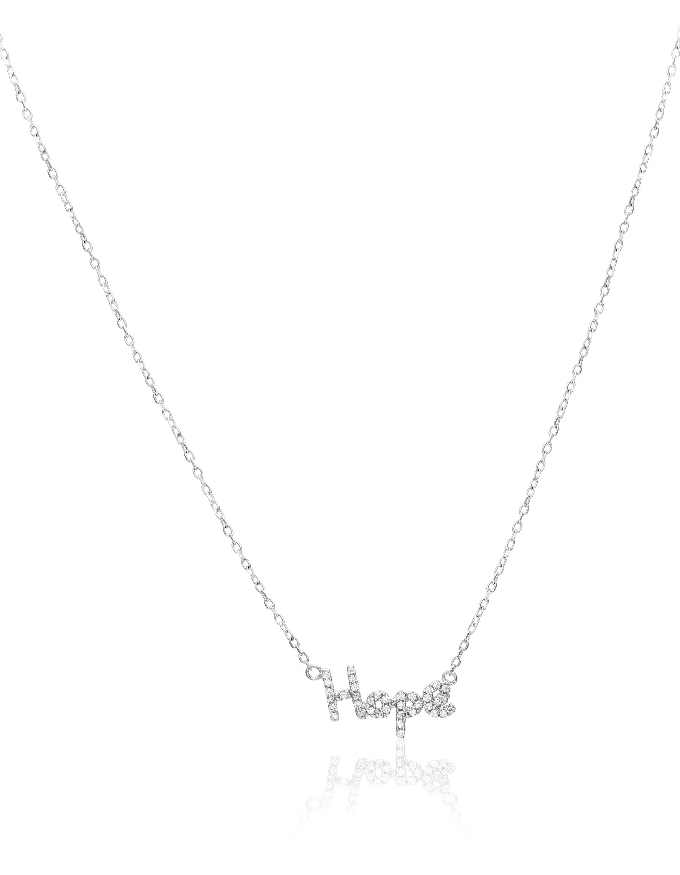 CZ HOPE Necklace in Sterling Silver