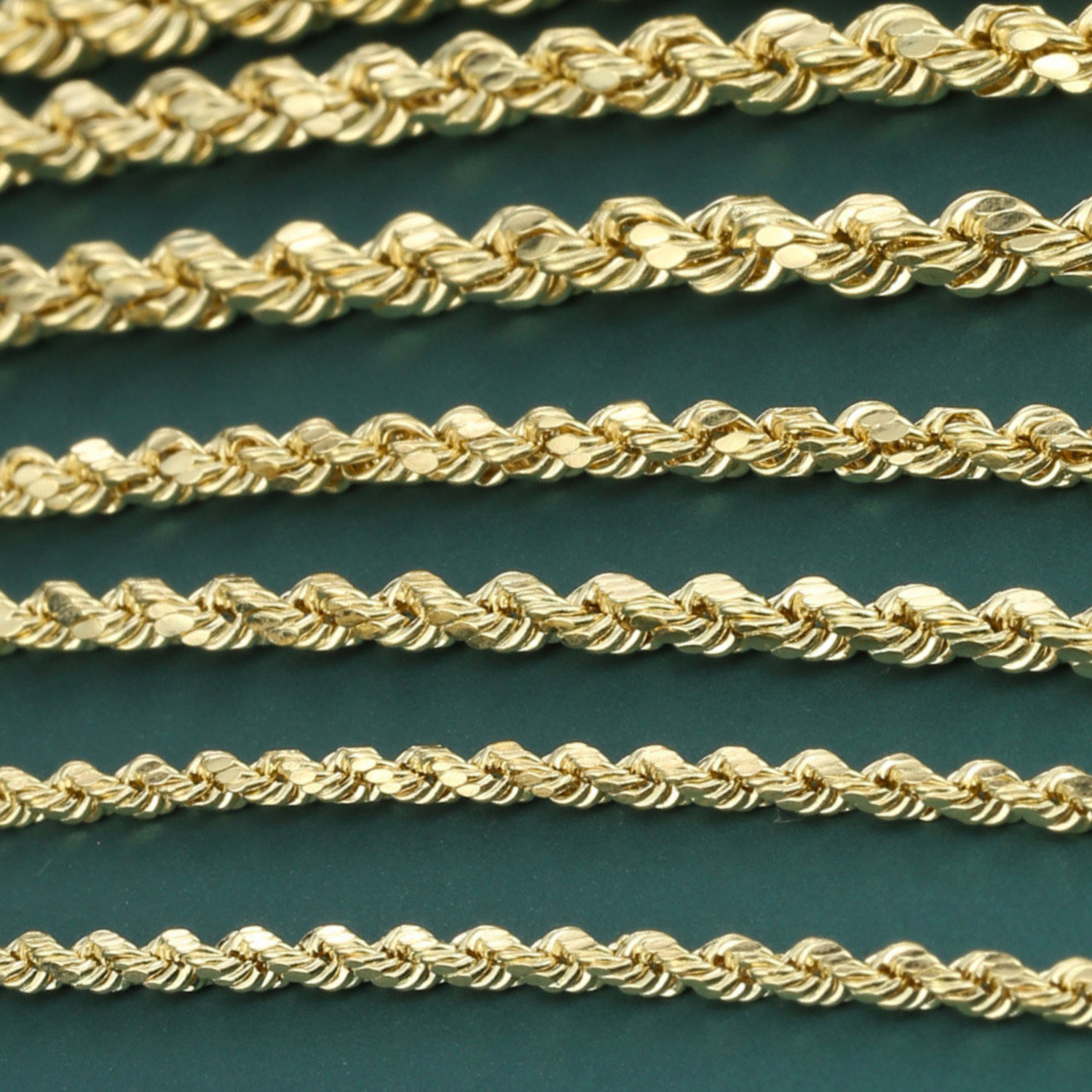 14K Yellow Gold Rope Chain Bracelet. SOLID 14K Gold Stackable Bracelet. Strong Lobster Lock. 7.5 Inches Length