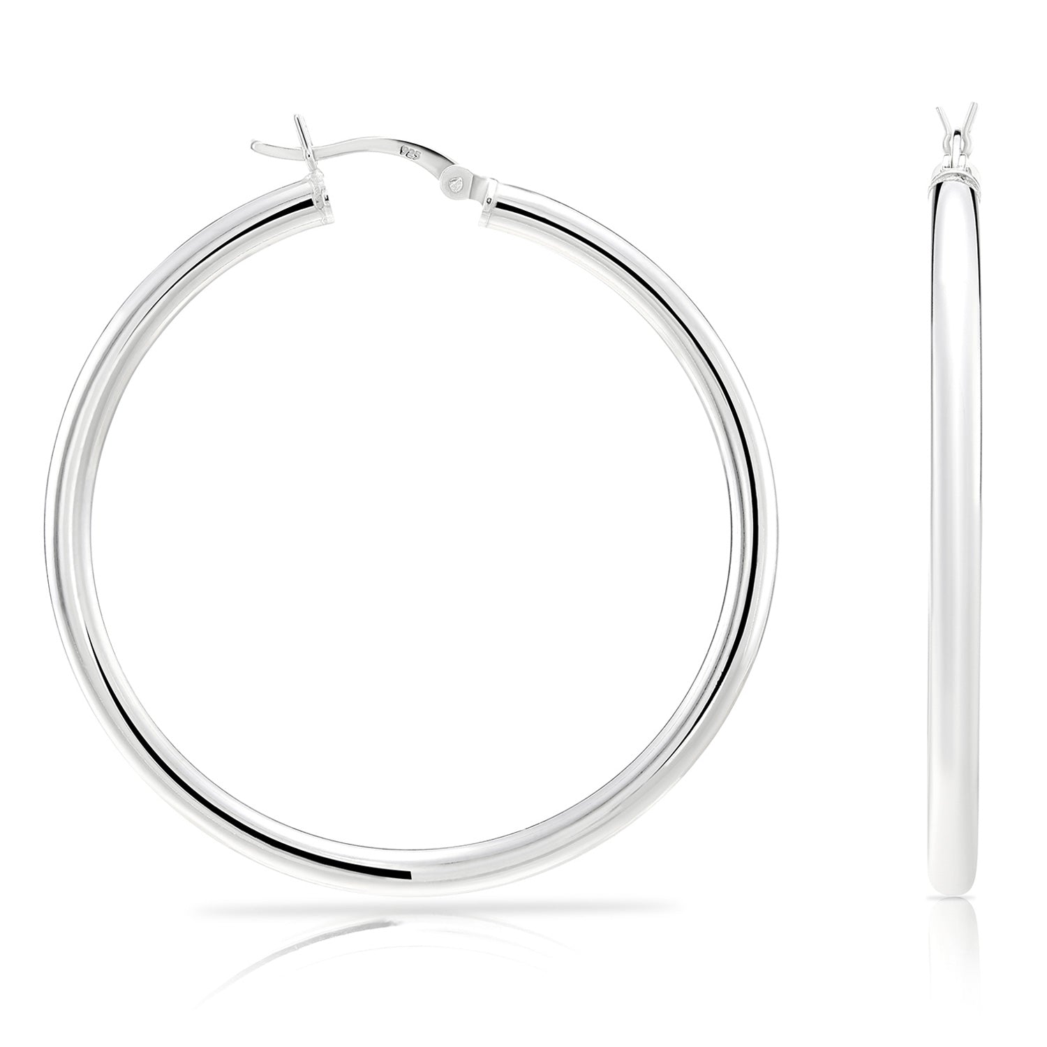 Classic Hoop Earrings. All Sizes in Sterling Silver