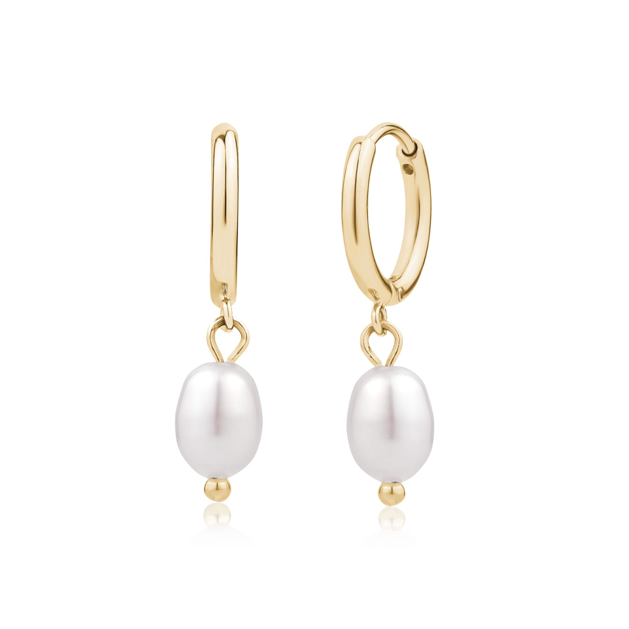 Freshwater Pearl Drop Hoops