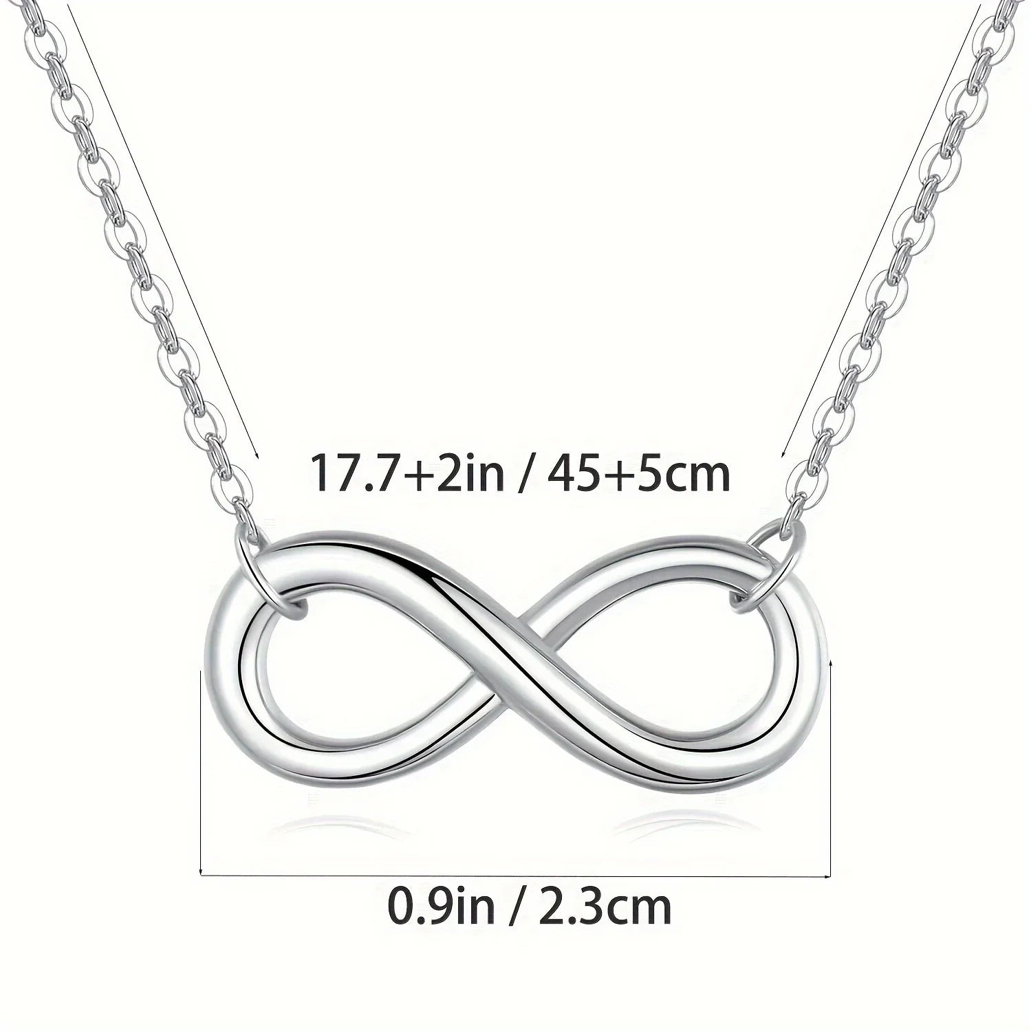Stainless Steel Infinity Symbol Pendant Necklace