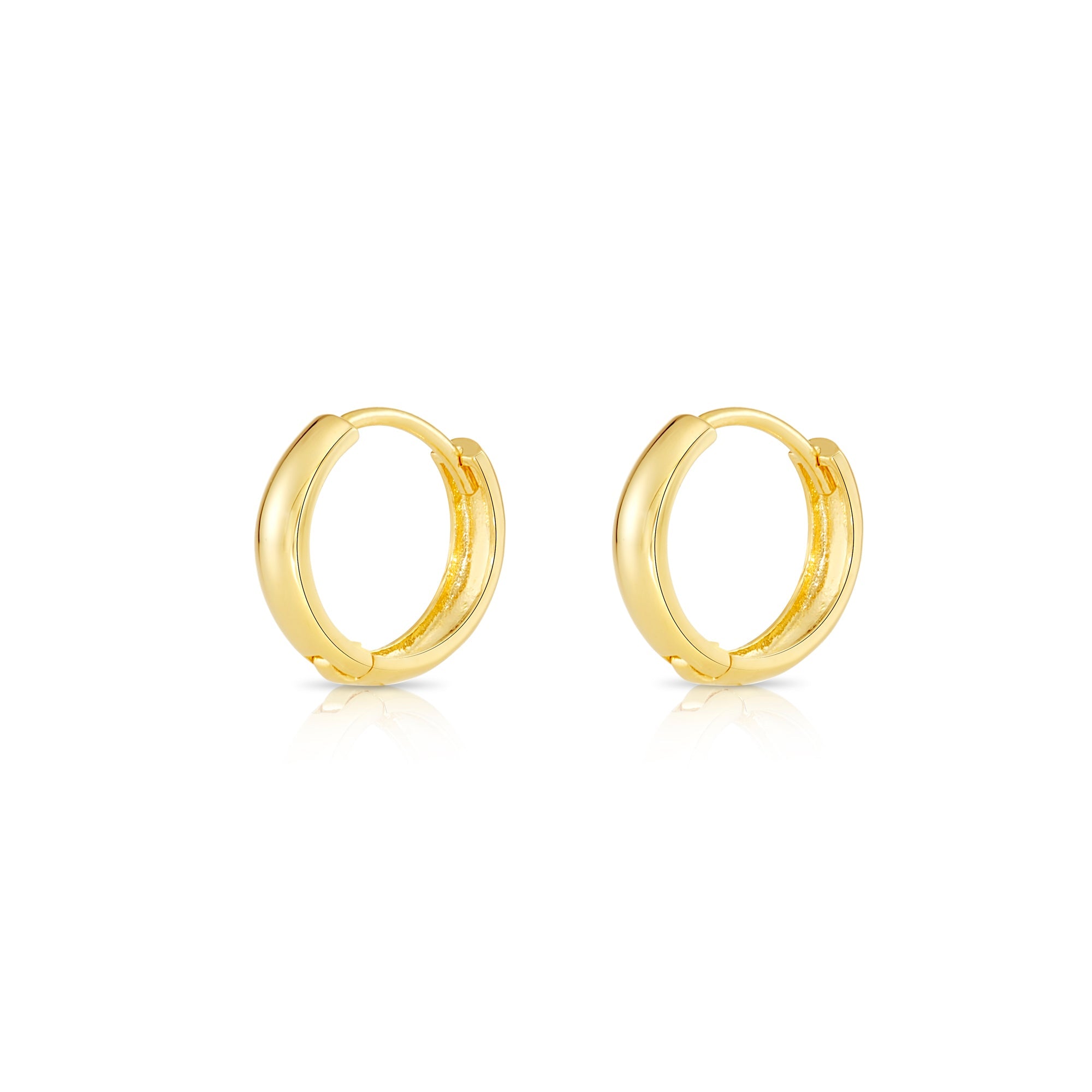 14k Gold Small Huggie Hoop Earrings