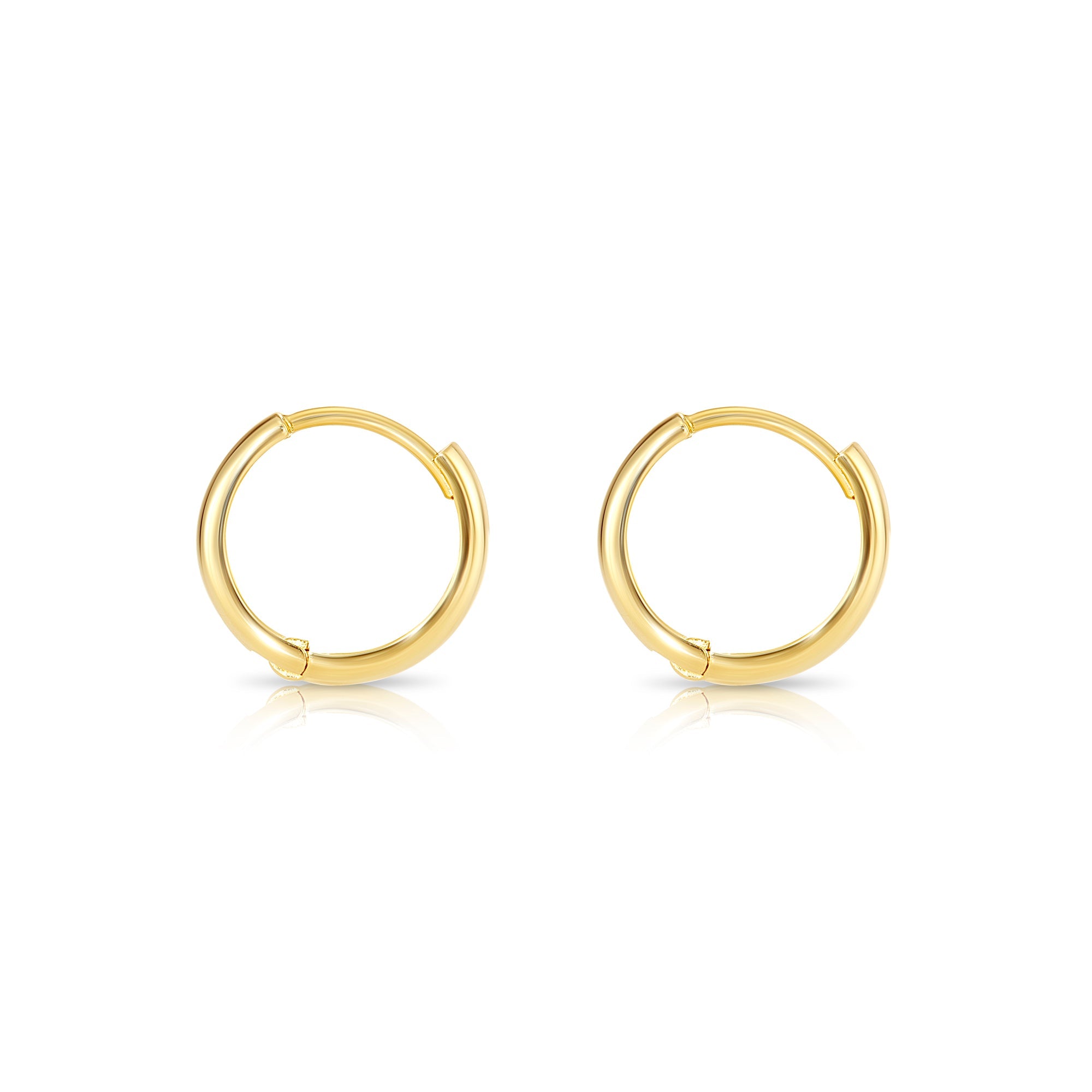 14k Gold Small Huggie Hoop Earrings