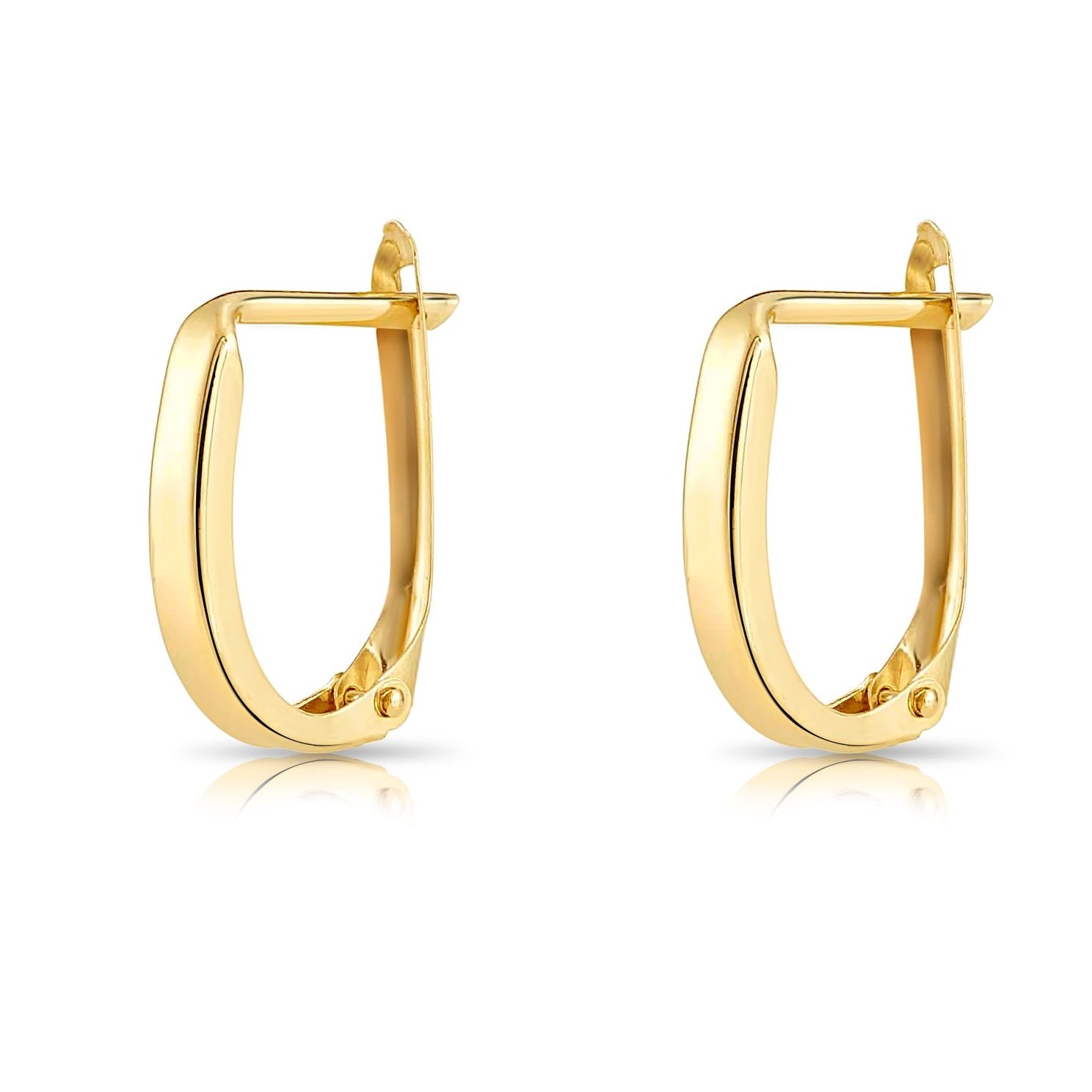 14K Yellow Gold Classic Huggie Hoop Earrings