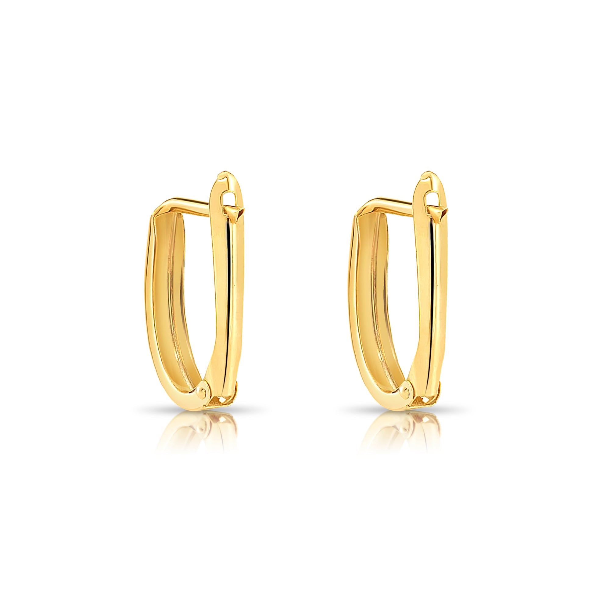 14K Yellow Gold Classic Huggie Hoop Earrings