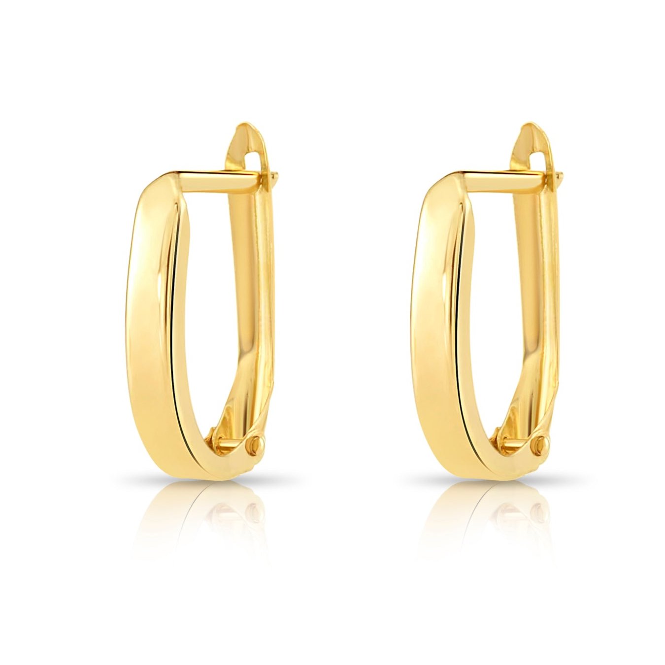 14K Yellow Gold Classic Huggie Hoop Earrings