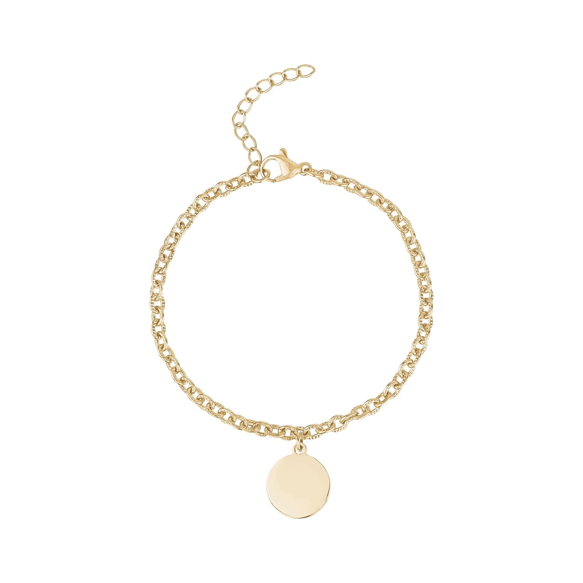 Minimal Round Charm Bracelet