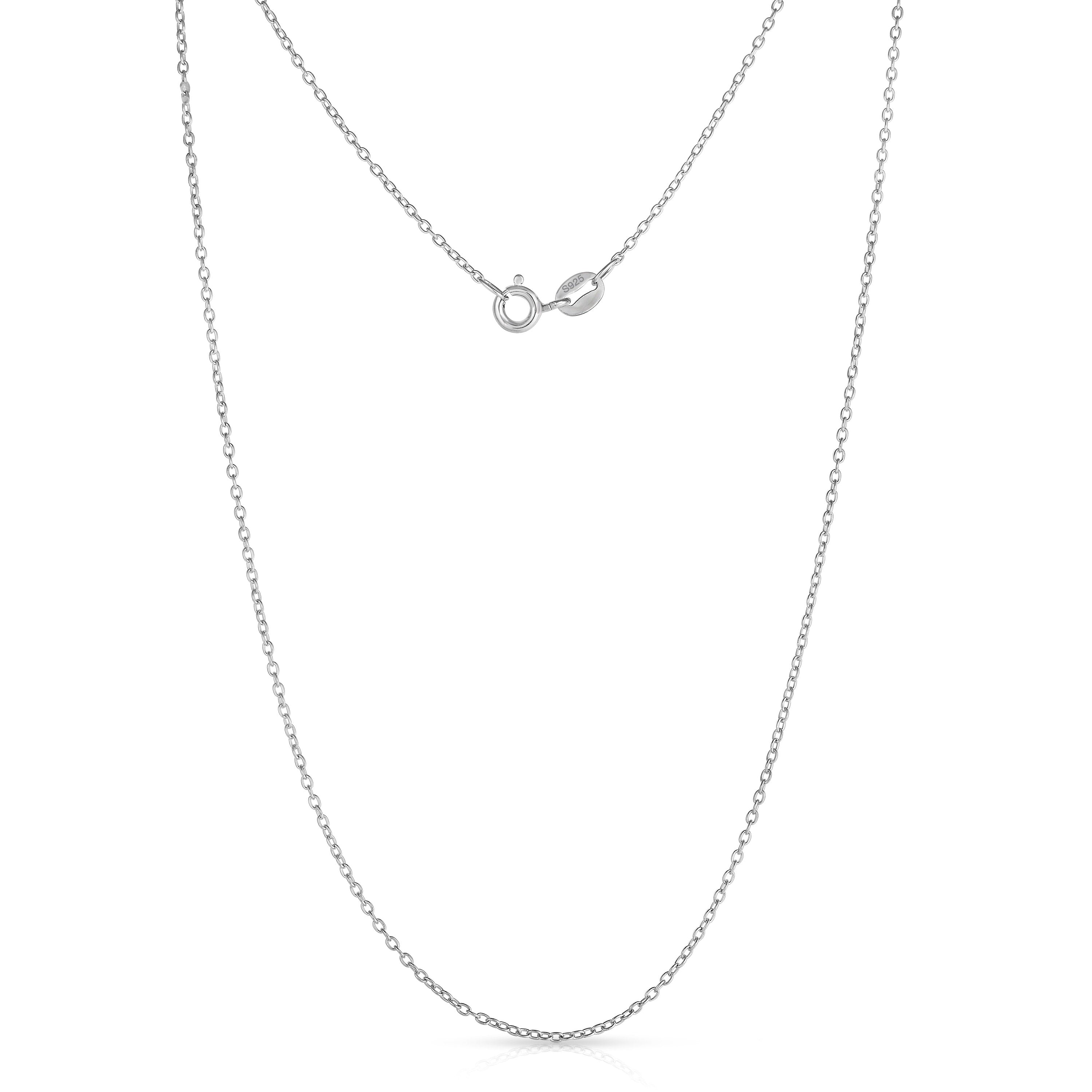 CZ Heart Charm Necklace in Sterling Silver